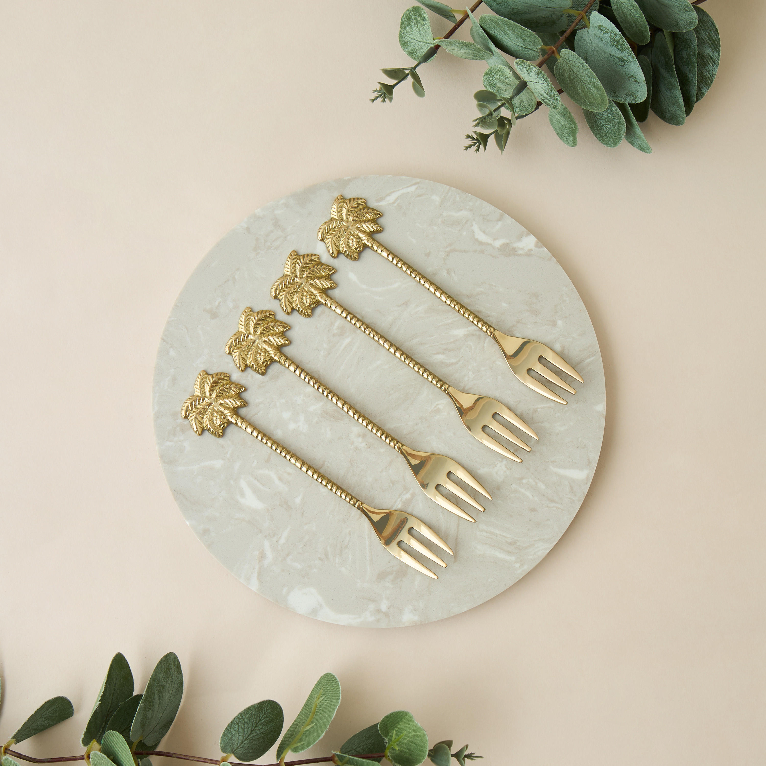 Palm Tree Shaped Fork - Set of 4-household-dining-cutlery-cutlerysets-image-1