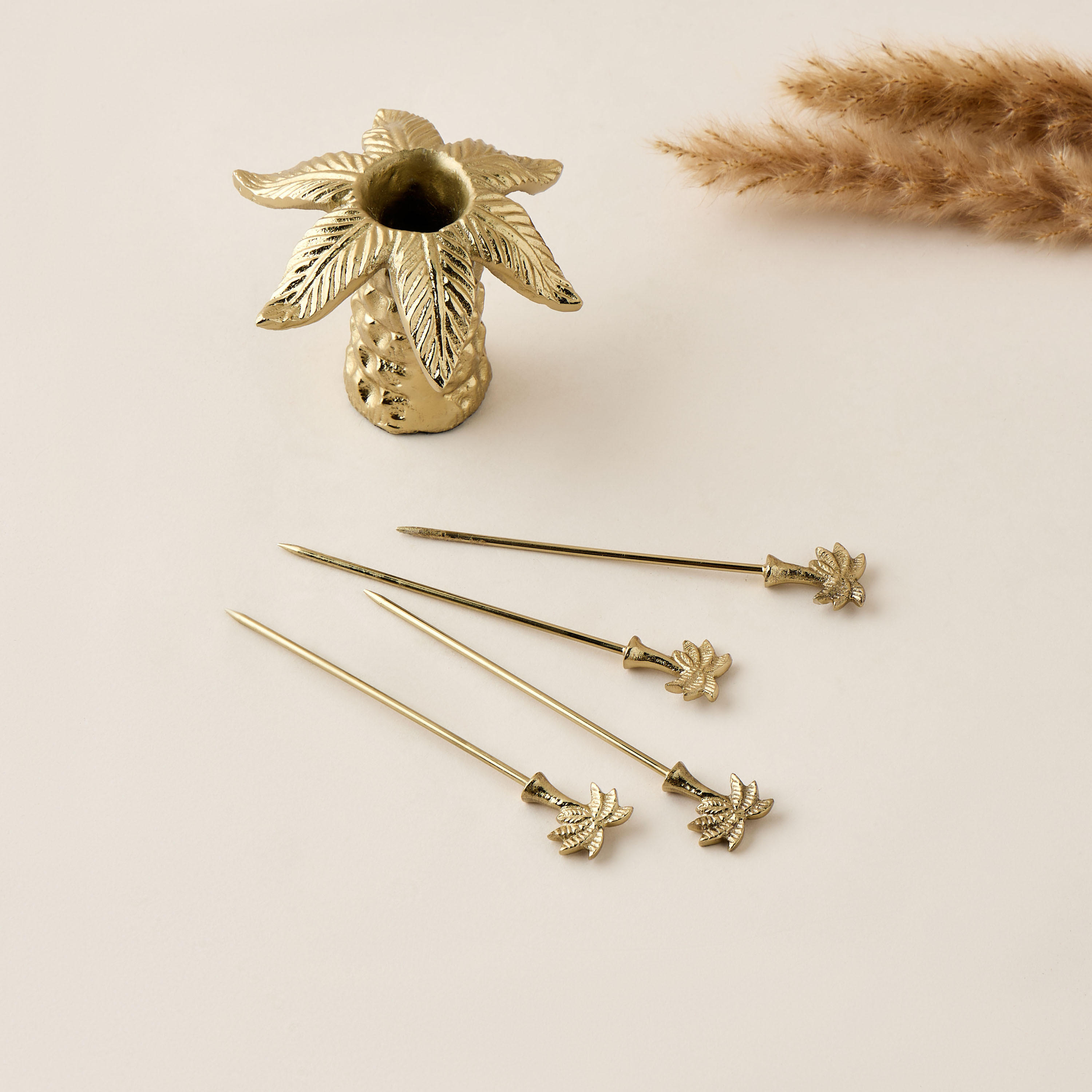 Palm Tree Shaped 4-Piece Pick Set with Holder-household-dining-cutlery-cutlerysets-image-2