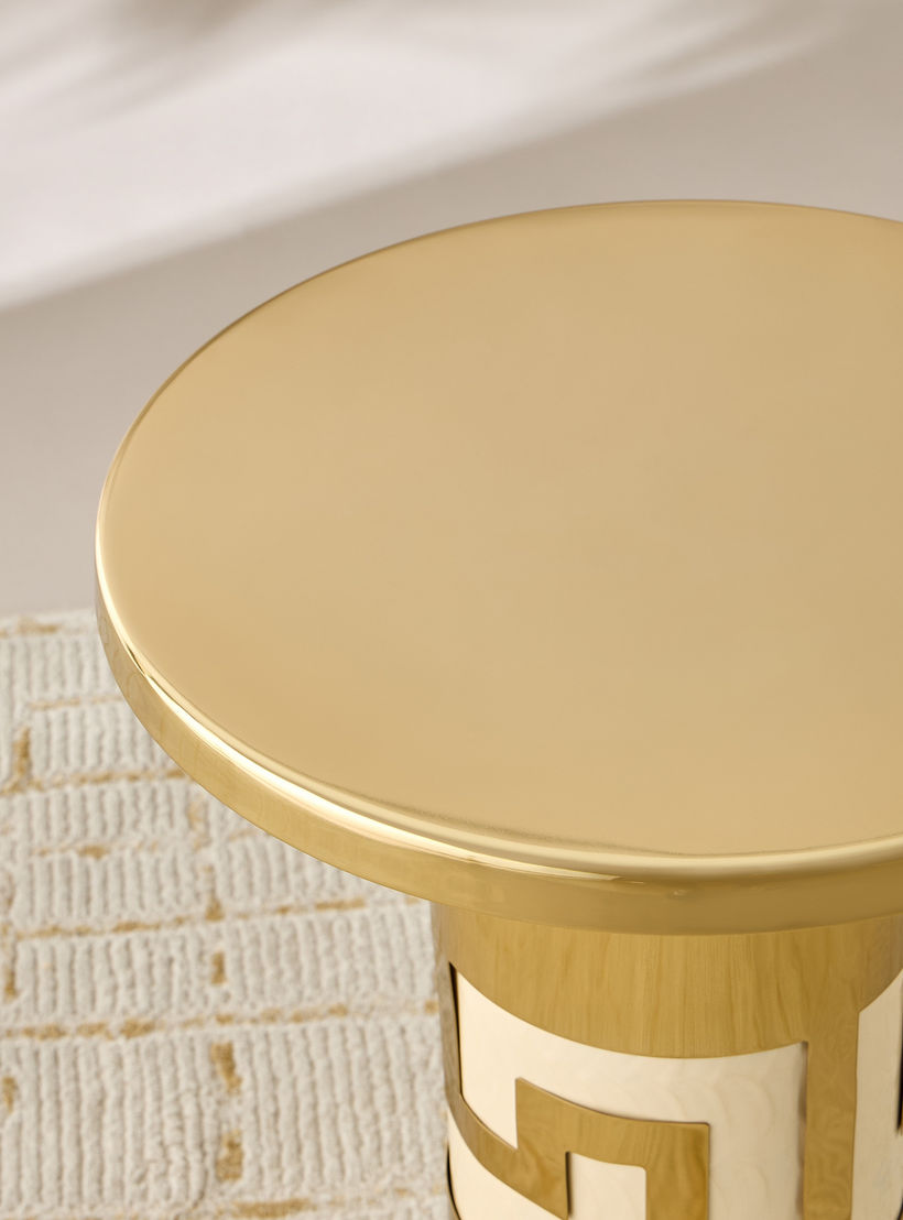 Gia Como Enamel Cutwork Accent Table - 55x45 cms-furniture-livingroom-sideandendtables-image-3