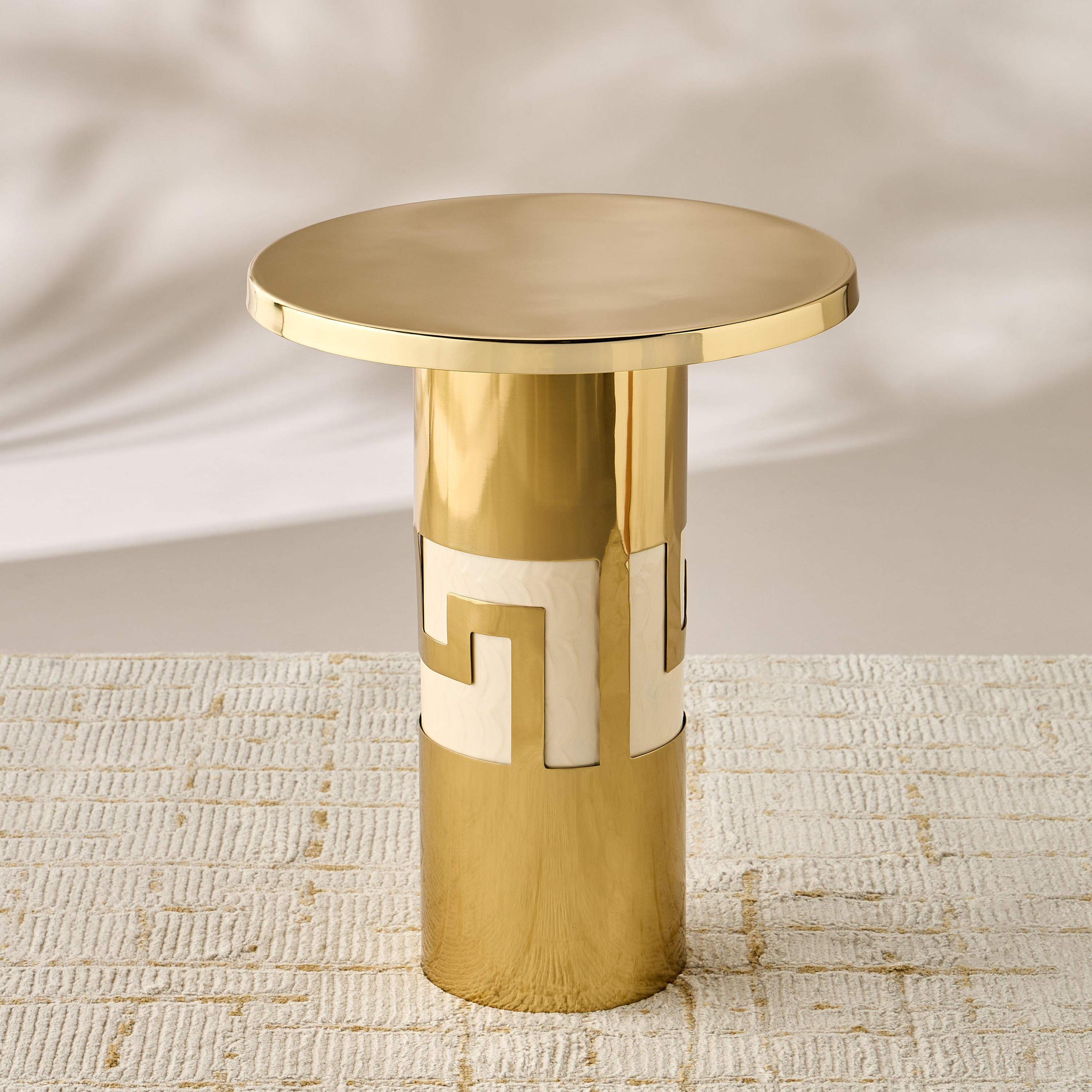 Gia Como Enamel Cutwork Accent Table - 55x45 cms-furniture-livingroom-sideandendtables-image-4