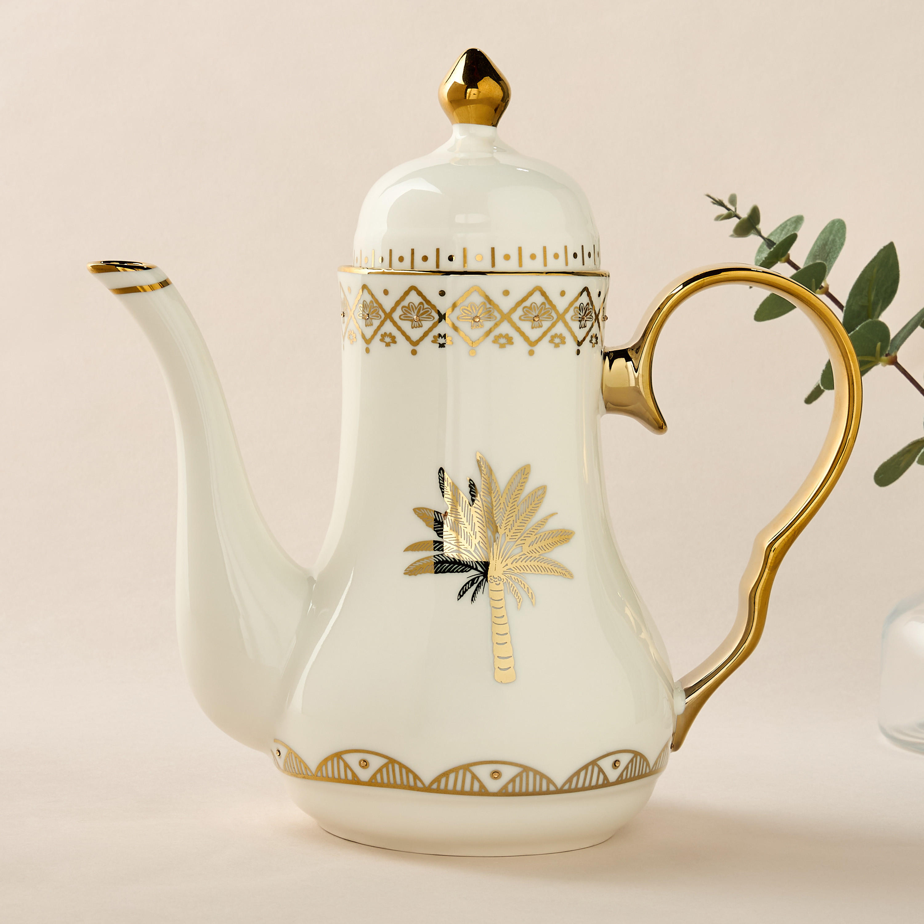 JOYYE collection adorned with Swarovski elements - Palm Tea Pot-household-dining-teaandcoffee-vacuumflaskscoffeeandteapots-image-1