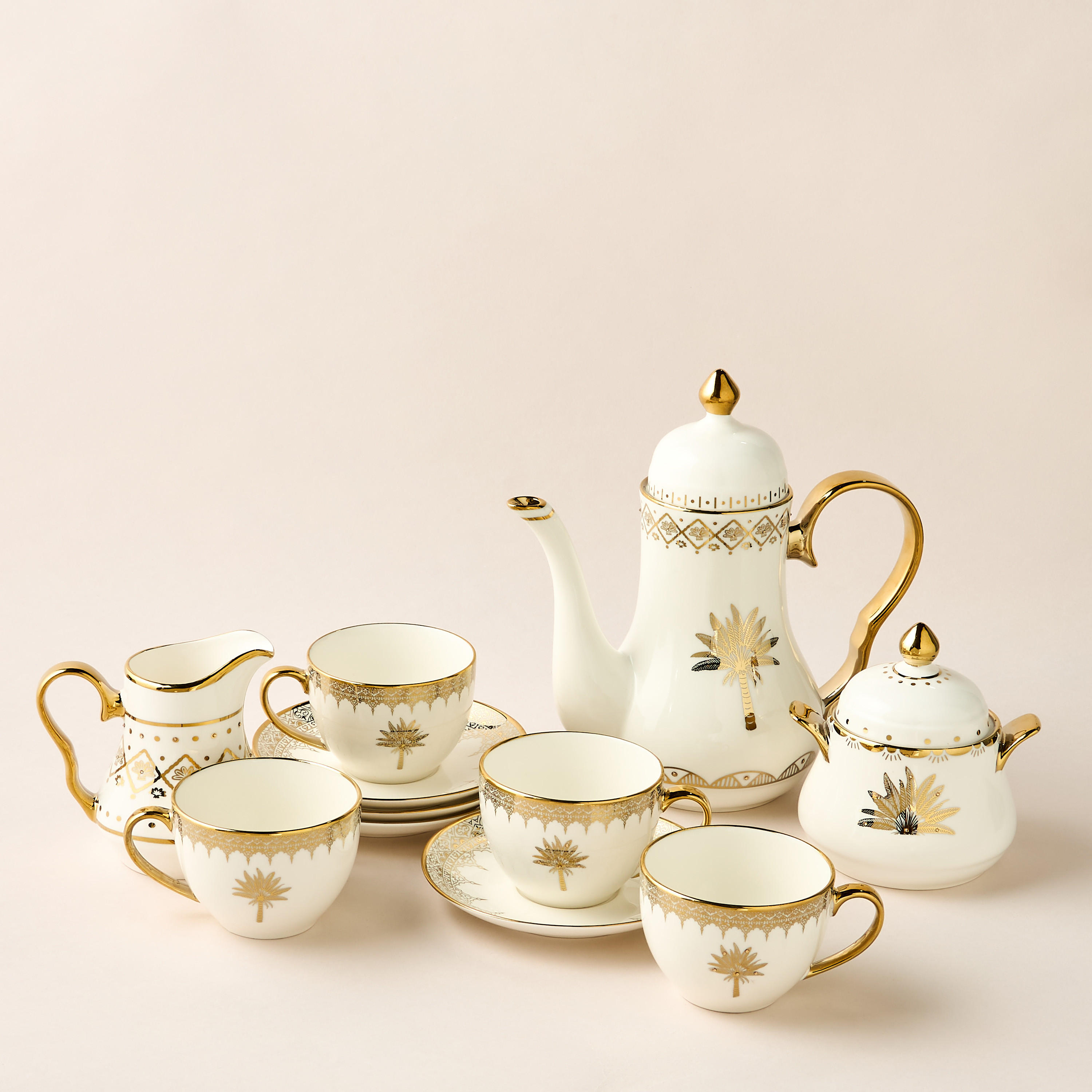 JOYYE collection adorned with Swarovski elements - Palm Tea Pot-household-dining-teaandcoffee-vacuumflaskscoffeeandteapots-image-5