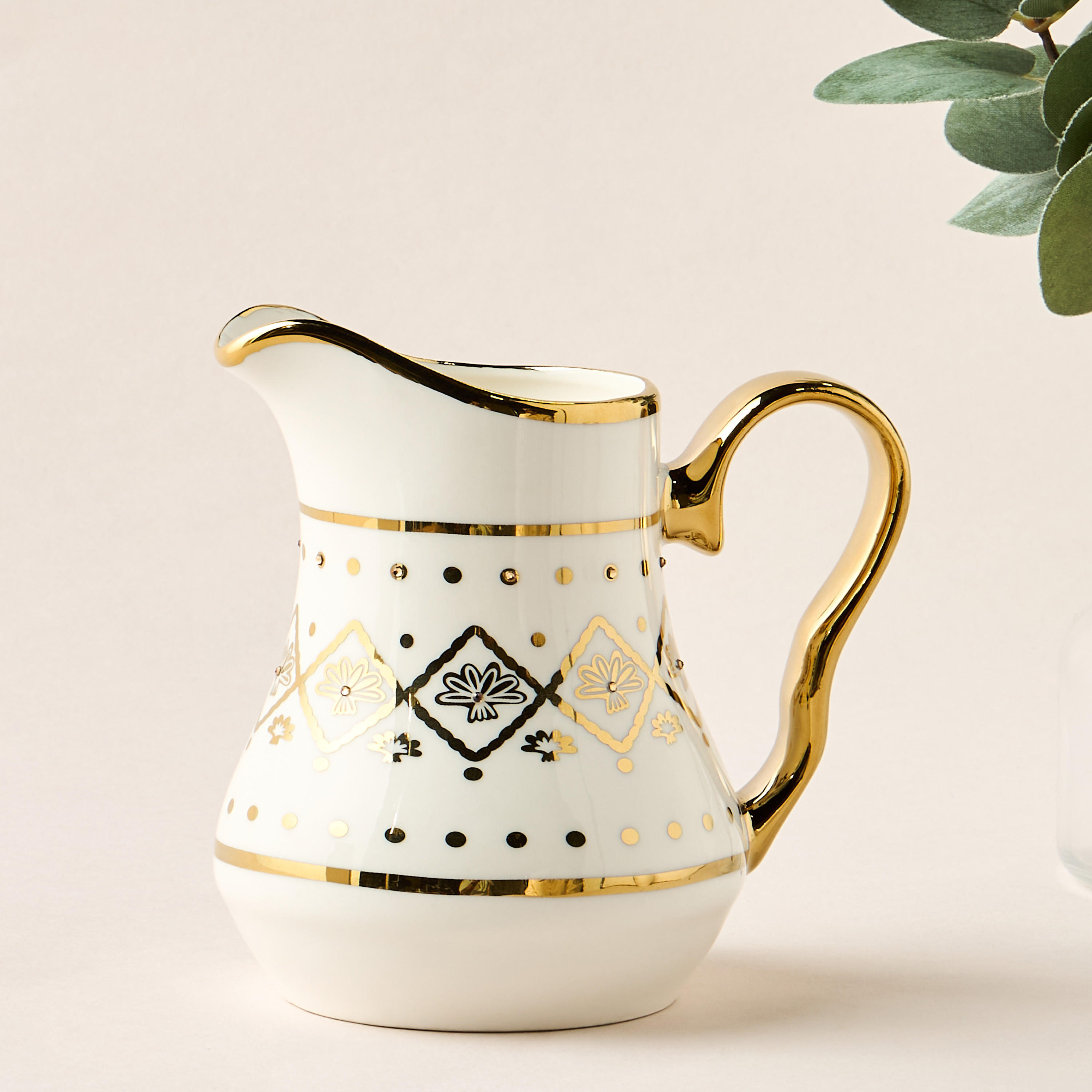 JOYYE collection adorned with Swarovski elements - Palm Milk Creamer-household-dining-teaandcoffee-teaandcoffeesets-image-1