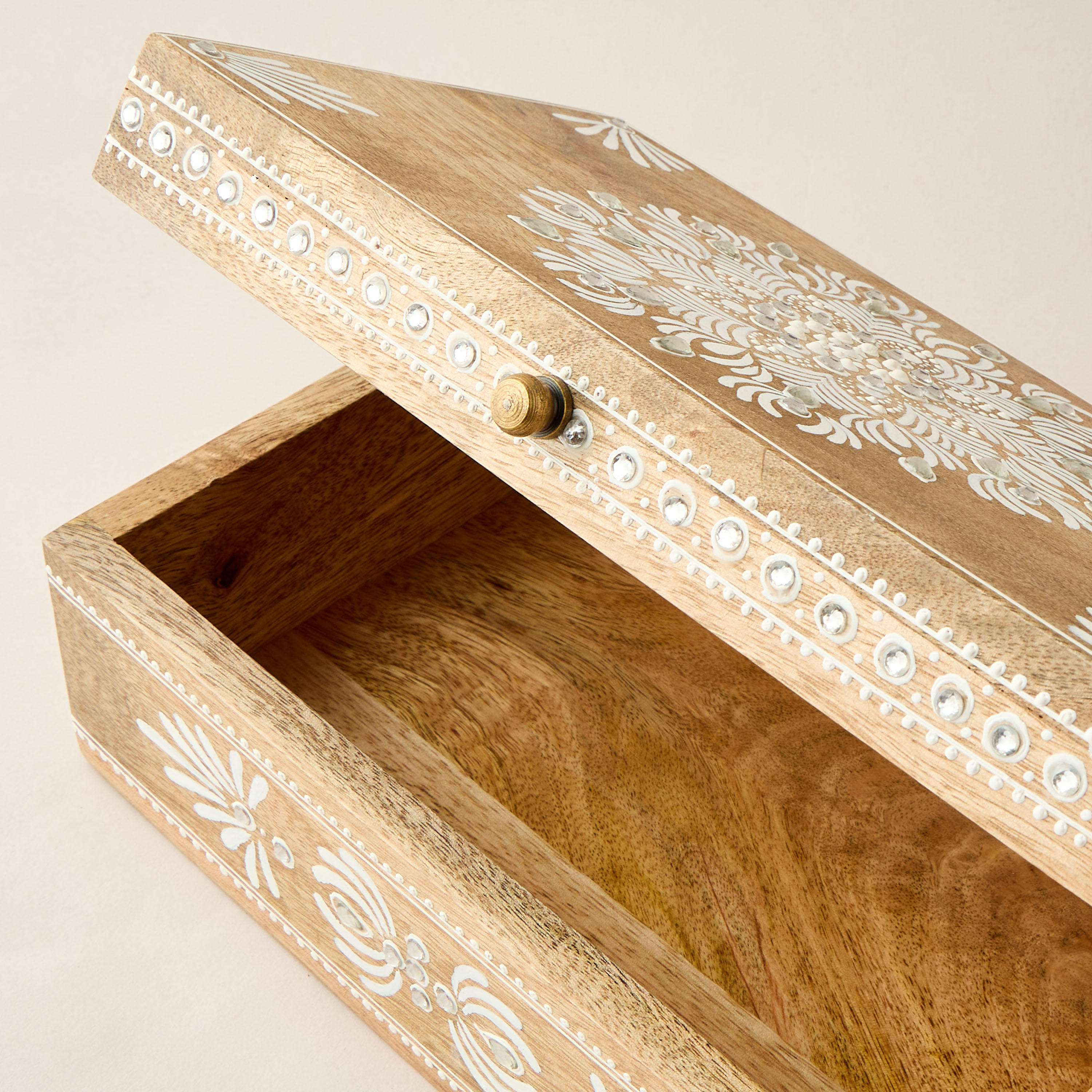 Decorative Wooden Painted Box - 44x4 cms-household-decor-boxesandtrays-image-4