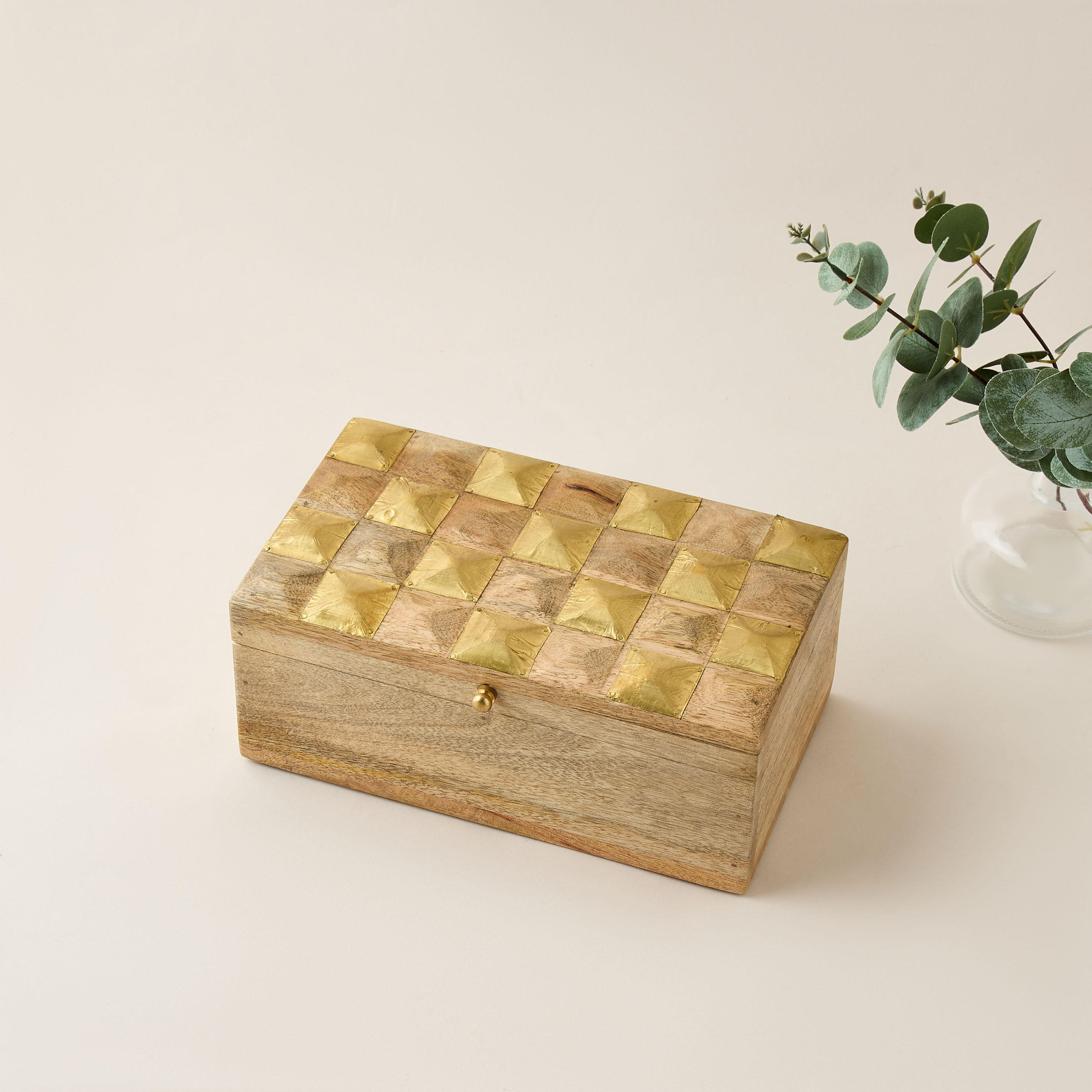 Decorative Wooden Box - 49x42 cms-household-decor-boxesandtrays-image-2