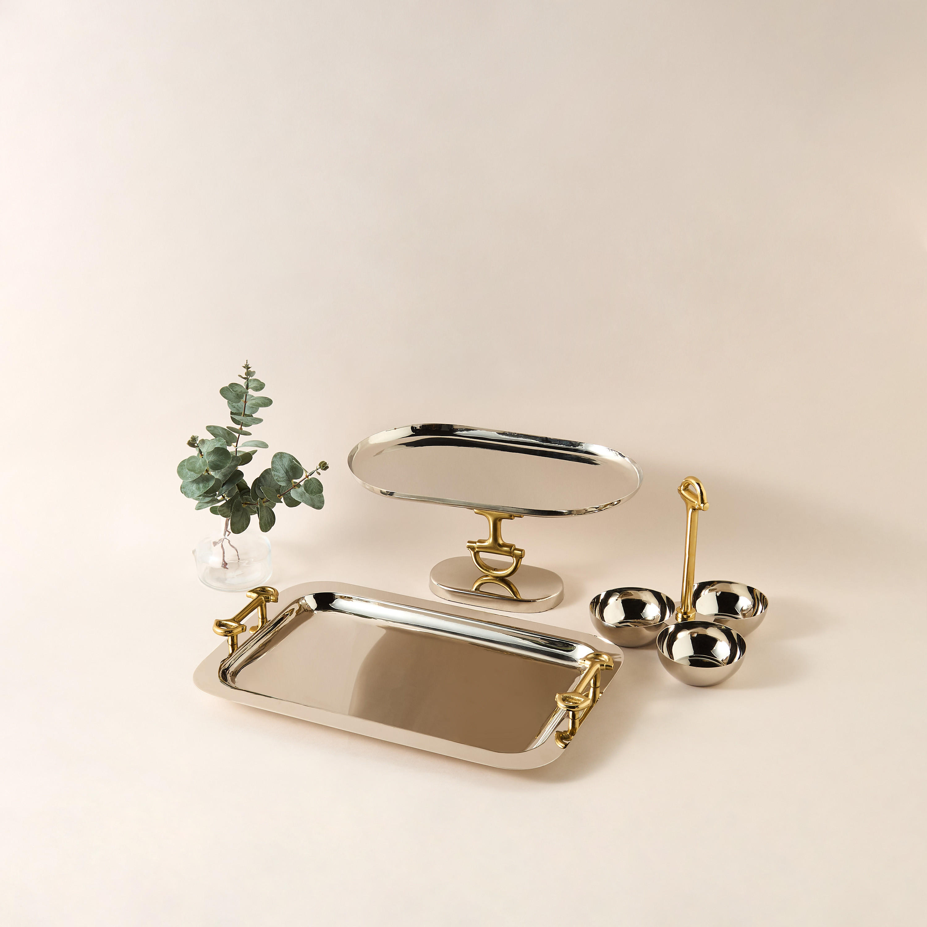 Decorative Metal Serving Tray - 47x15 cms-household-decor-boxesandtrays-image-4