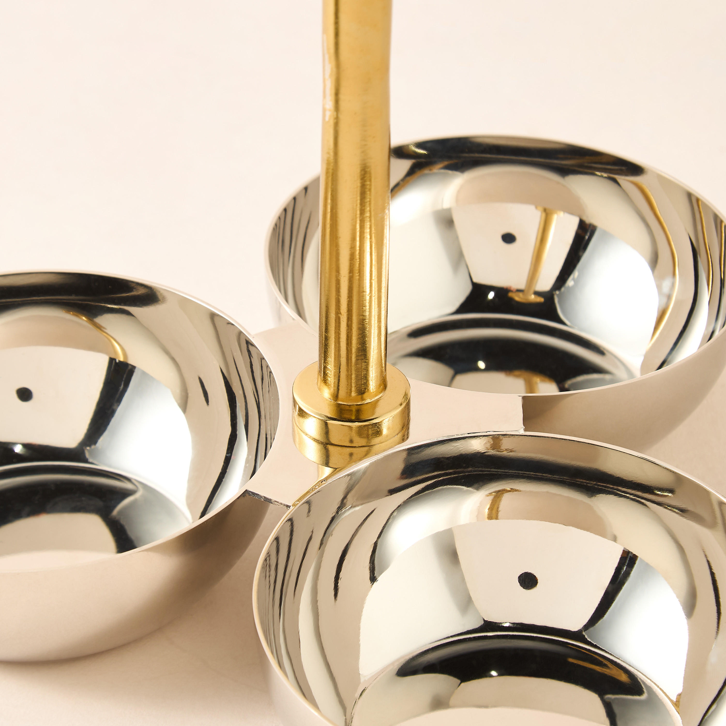 Metal 3-Bowl Condiment Set - 22x14 cms-household-decor-vasesandbowls-image-2