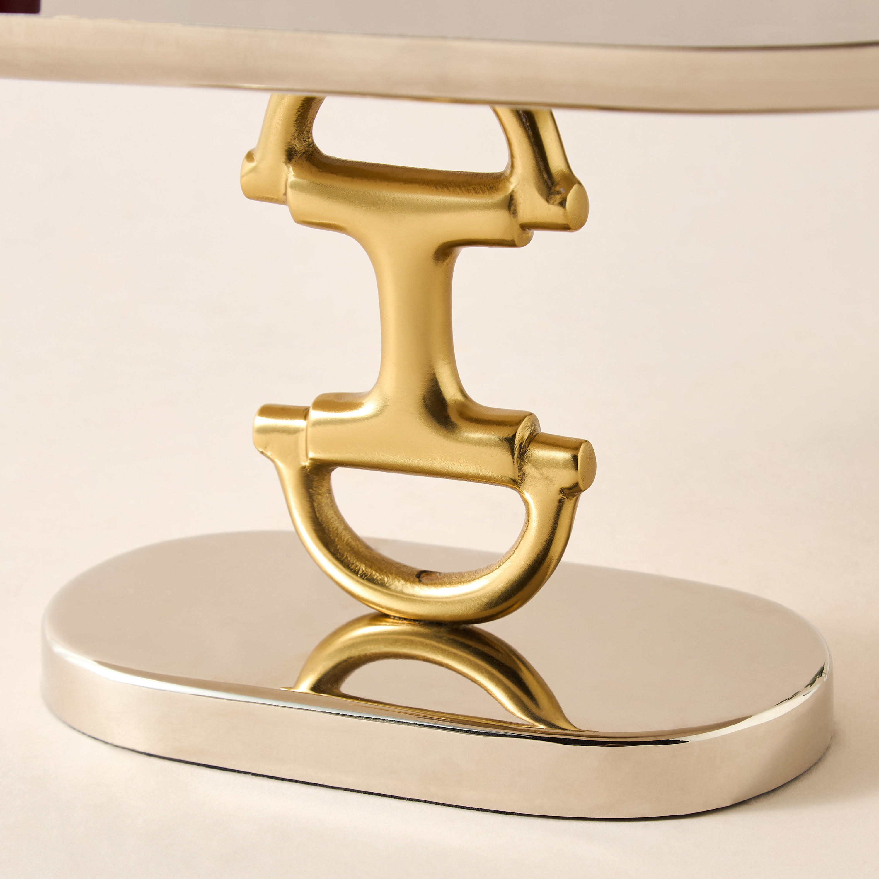 Metal Pedestal Decorative Platter - 37x10 cms-household-decor-vasesandbowls-image-3