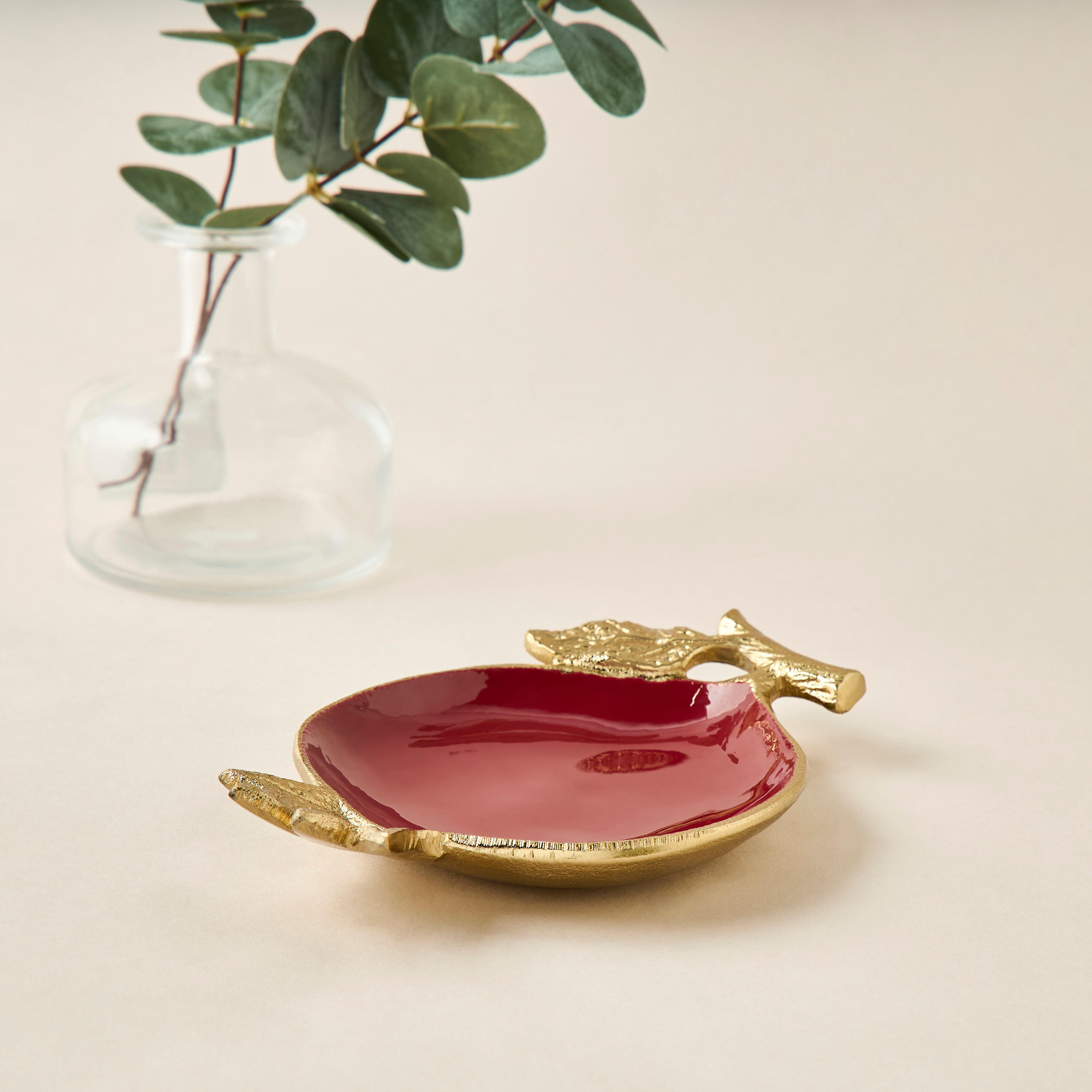 Pomegranate Design Decorative Tray - 19x36 cms-household-decor-boxesandtrays-image-1