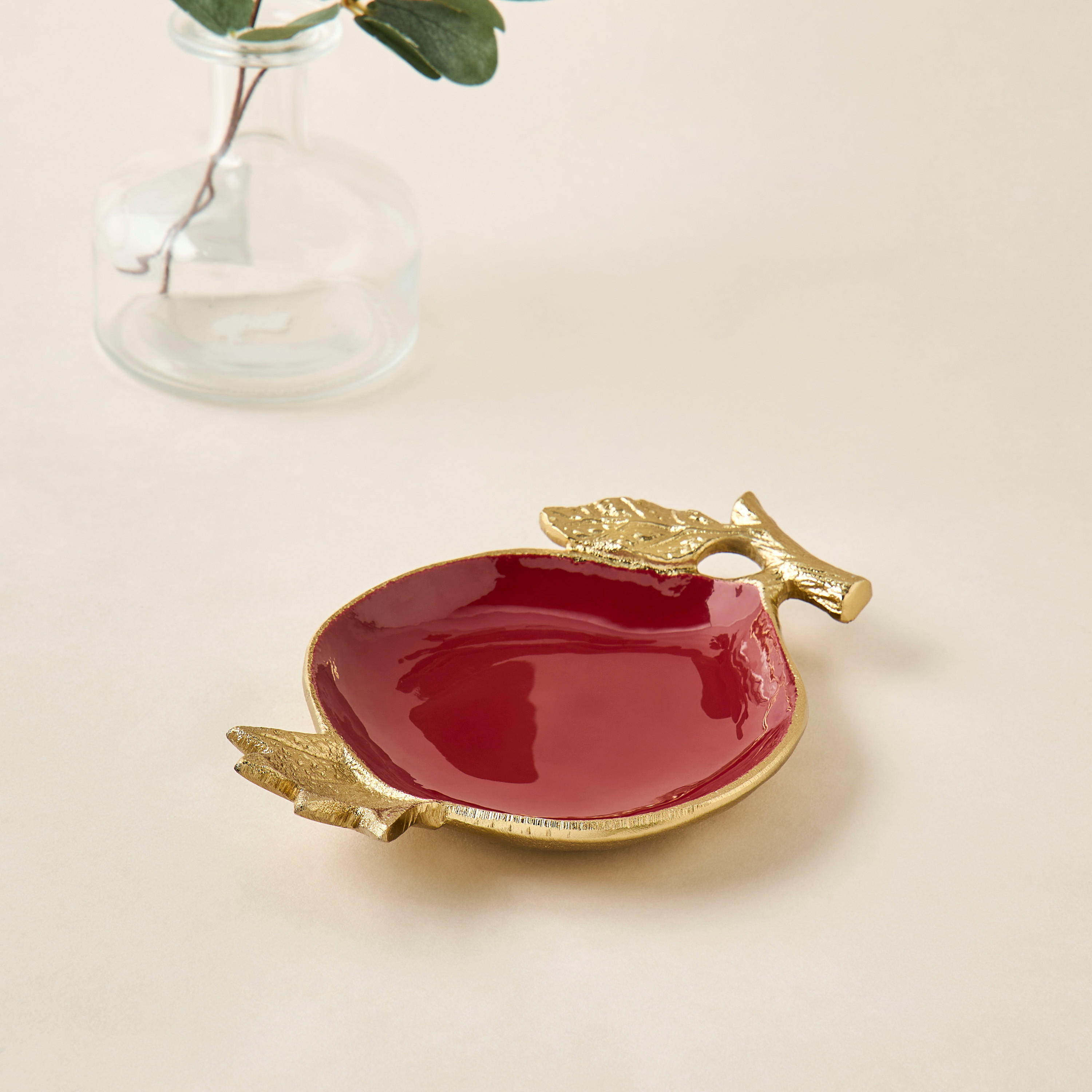 Pomegranate Design Decorative Tray - 19x36 cms-household-decor-boxesandtrays-image-2