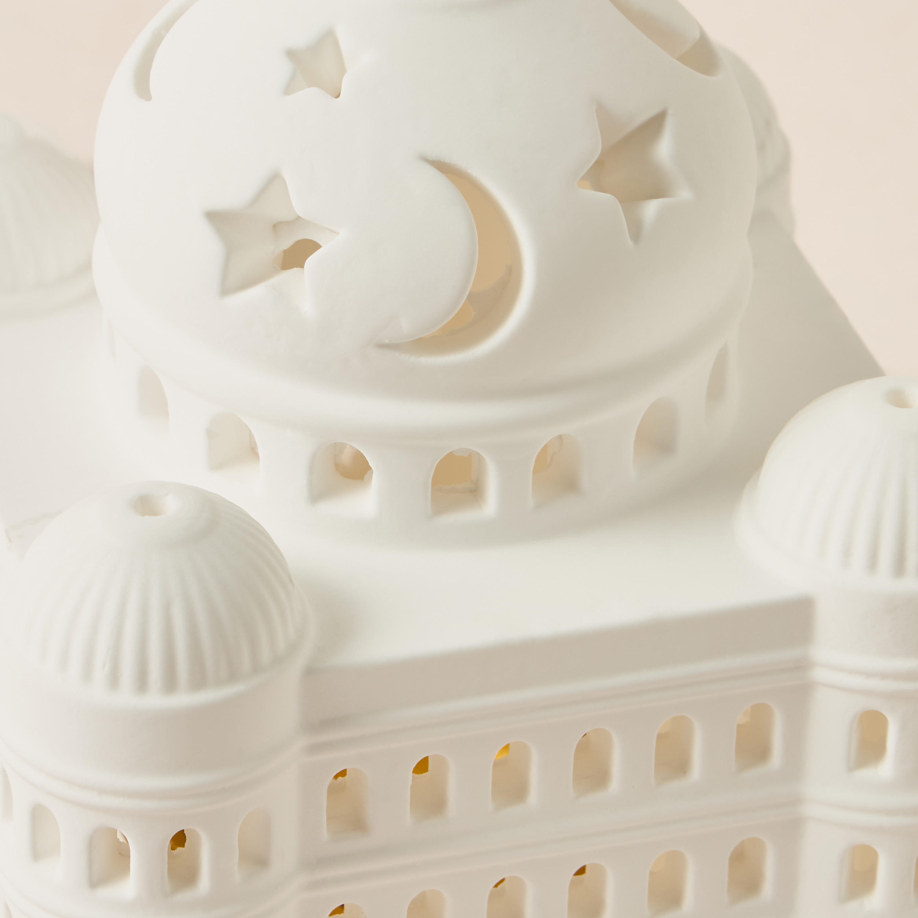 Dome Shape Gypsum Incense Burner - 10x16x8 cms-household-homefragrance-burners-image-4