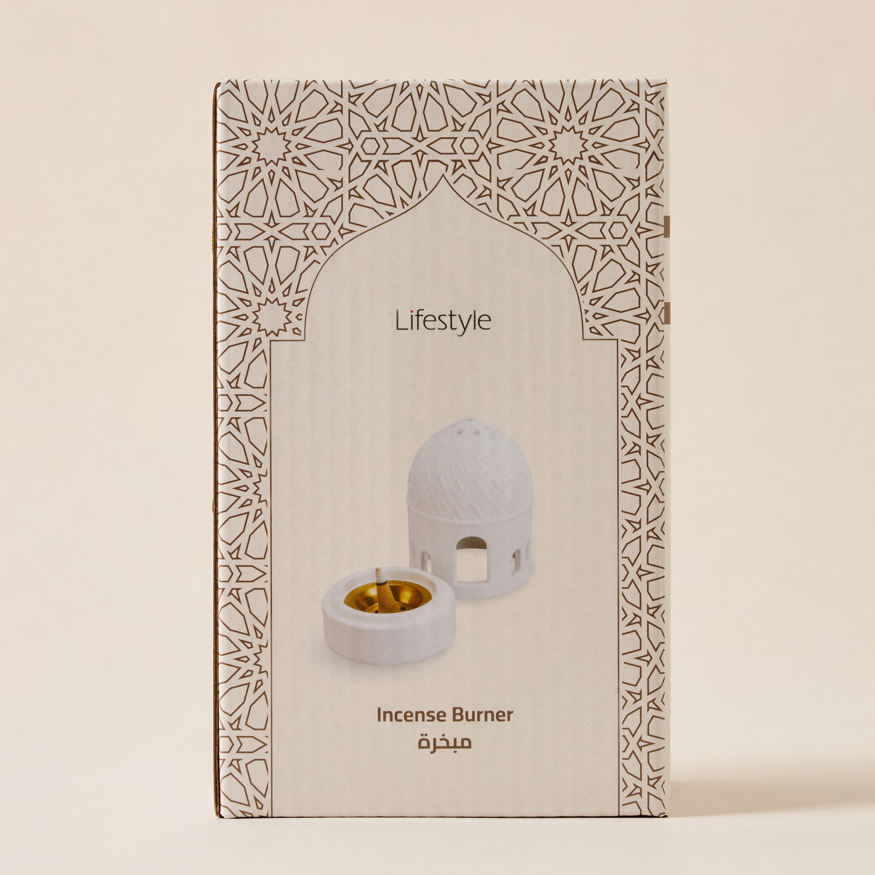 Dome Shape Gypsum Incense Burner - 8x61x60 cms-household-homefragrance-burners-image-6
