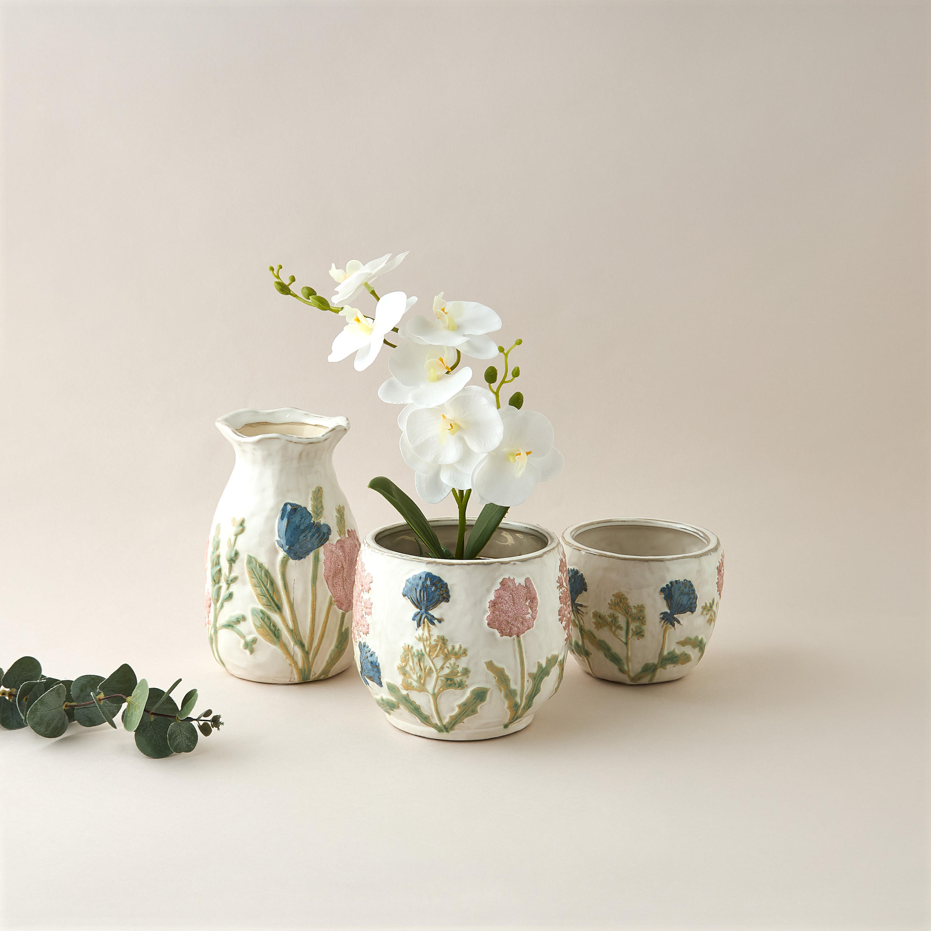 Decorative Ceramic Vase - 13x14 cms-household-decor-vasesandbowls-image-4