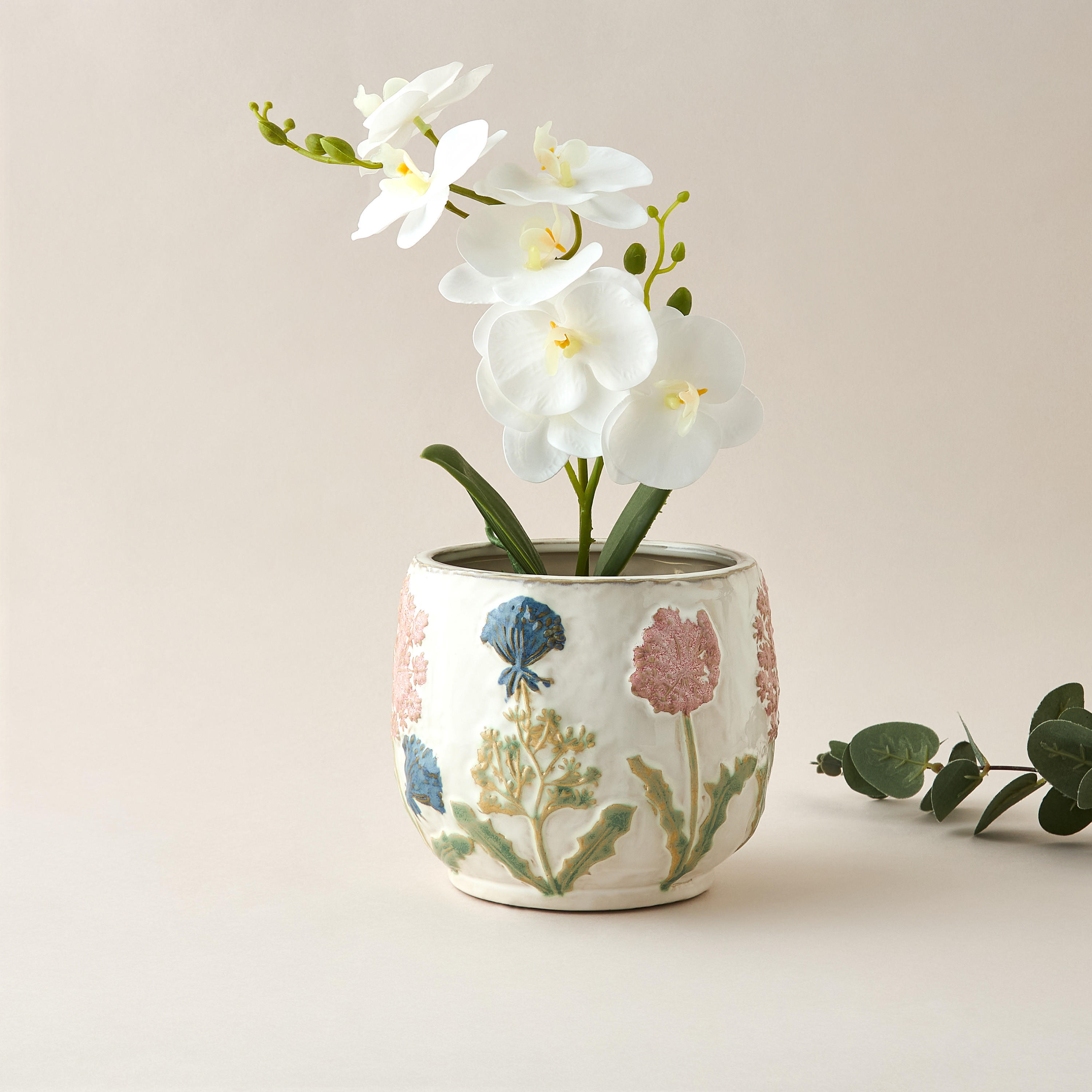 Decorative Ceramic Pot - 17x9 cms-household-decor-vasesandbowls-image-2