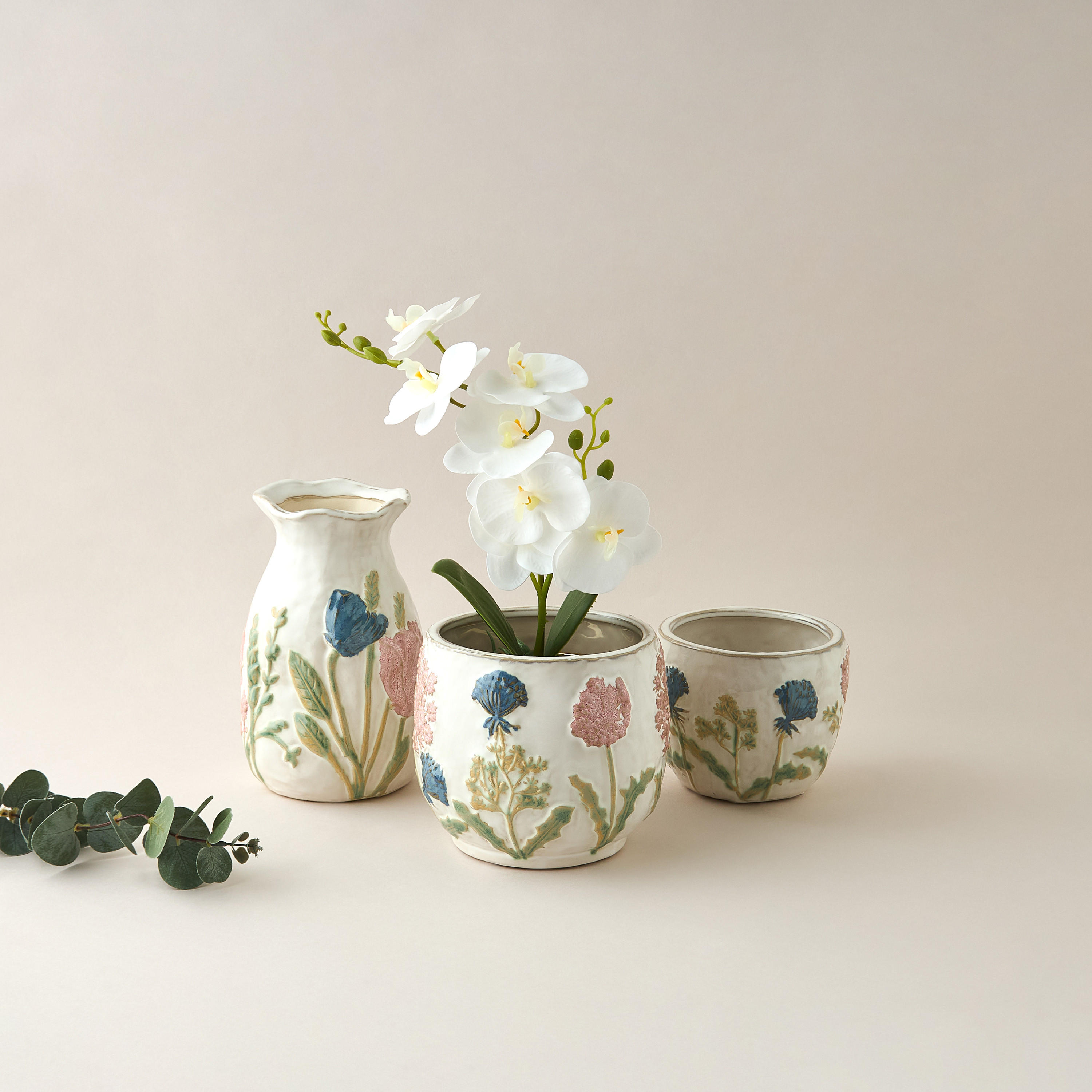 Decorative Ceramic Pot - 14x12 cms-household-decor-vasesandbowls-image-5