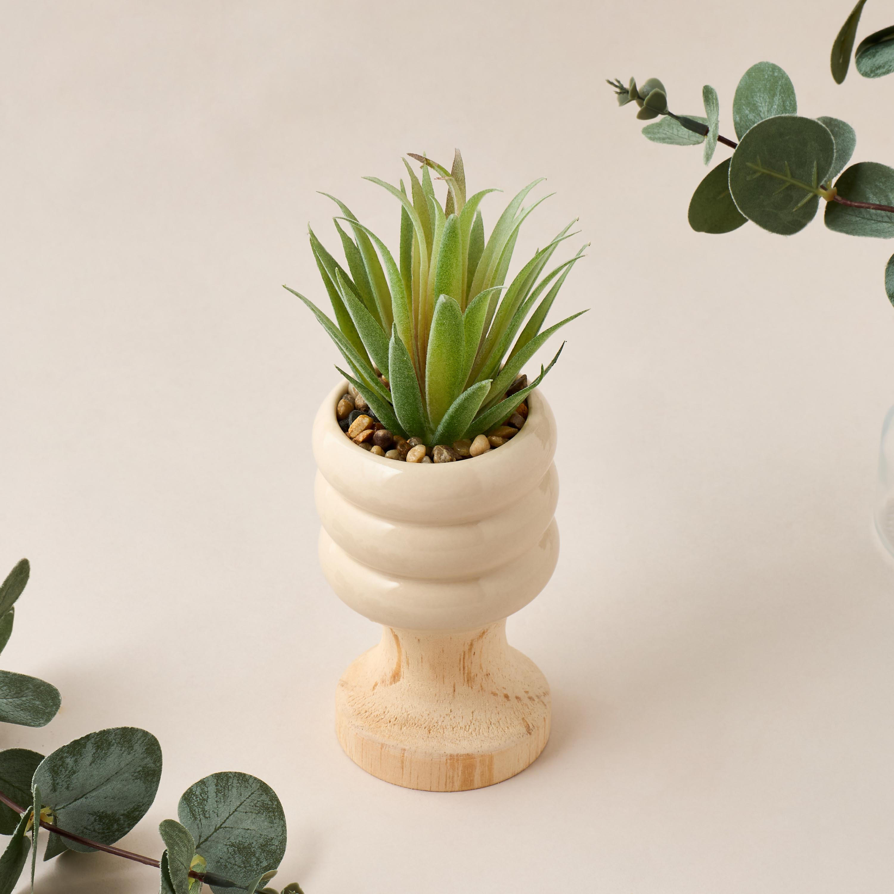 Decorative Ceramic Plant Stand - 8x13 cms-household-gardenandoutdoor-trellisandstands-plantrisers-image-2