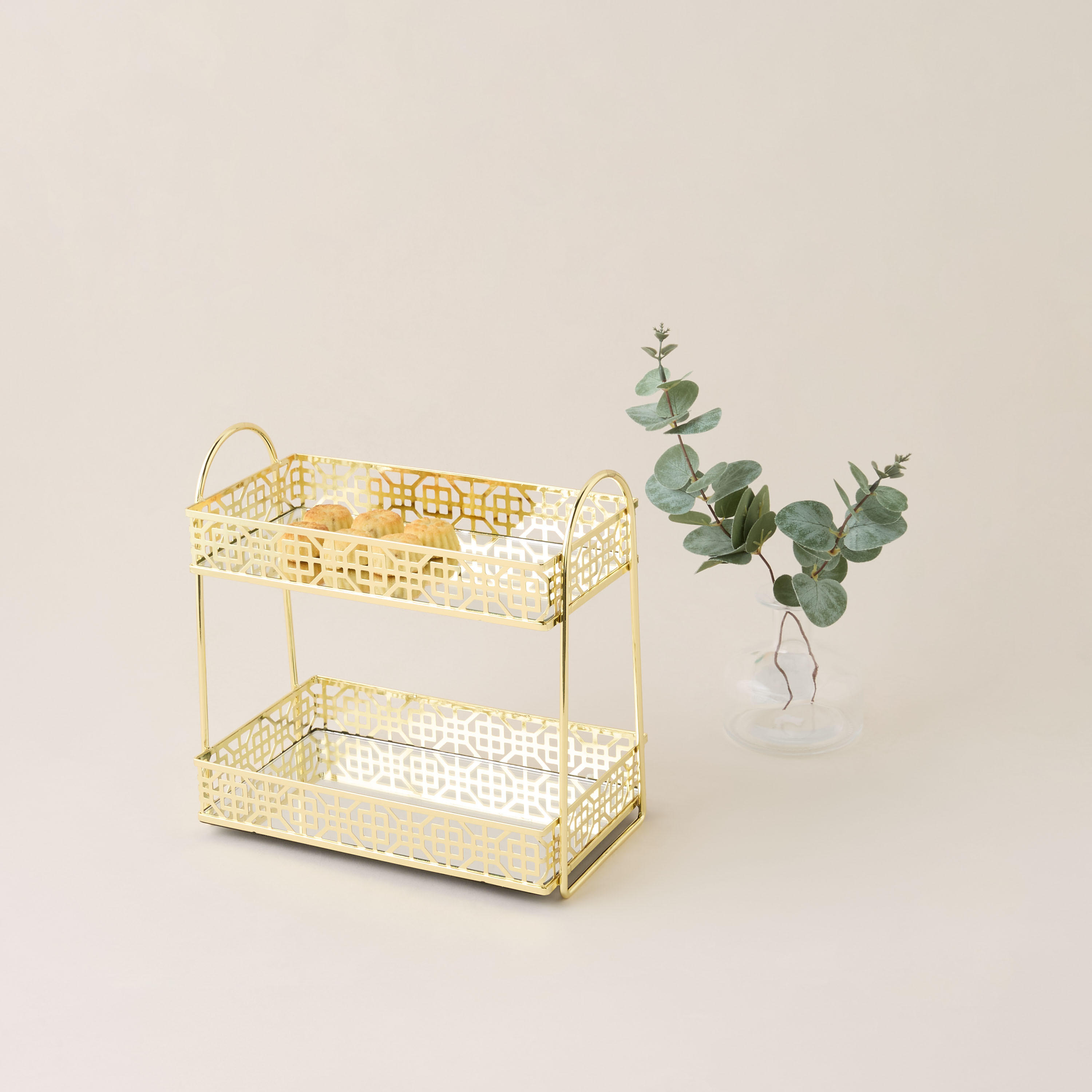 Metallic 2-Tier Bath Storage Shelf-household-bathandlaundry-bathroomorganizing-bathroomracksandtrolleys-image-2