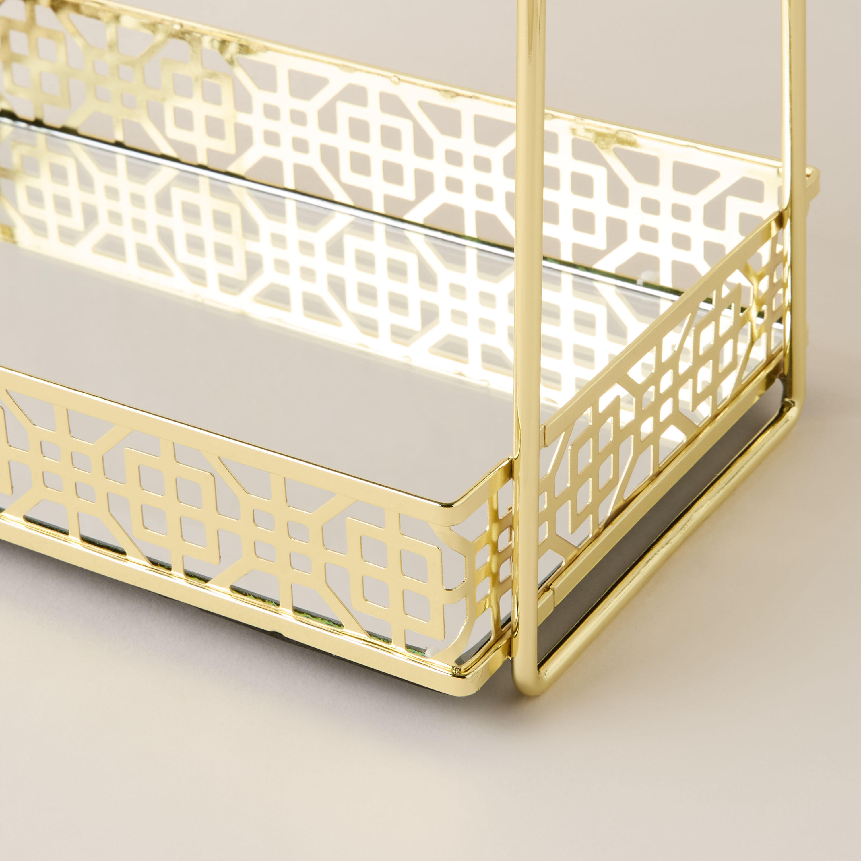 Metallic 2-Tier Bath Storage Shelf-household-bathandlaundry-bathroomorganizing-bathroomracksandtrolleys-image-4