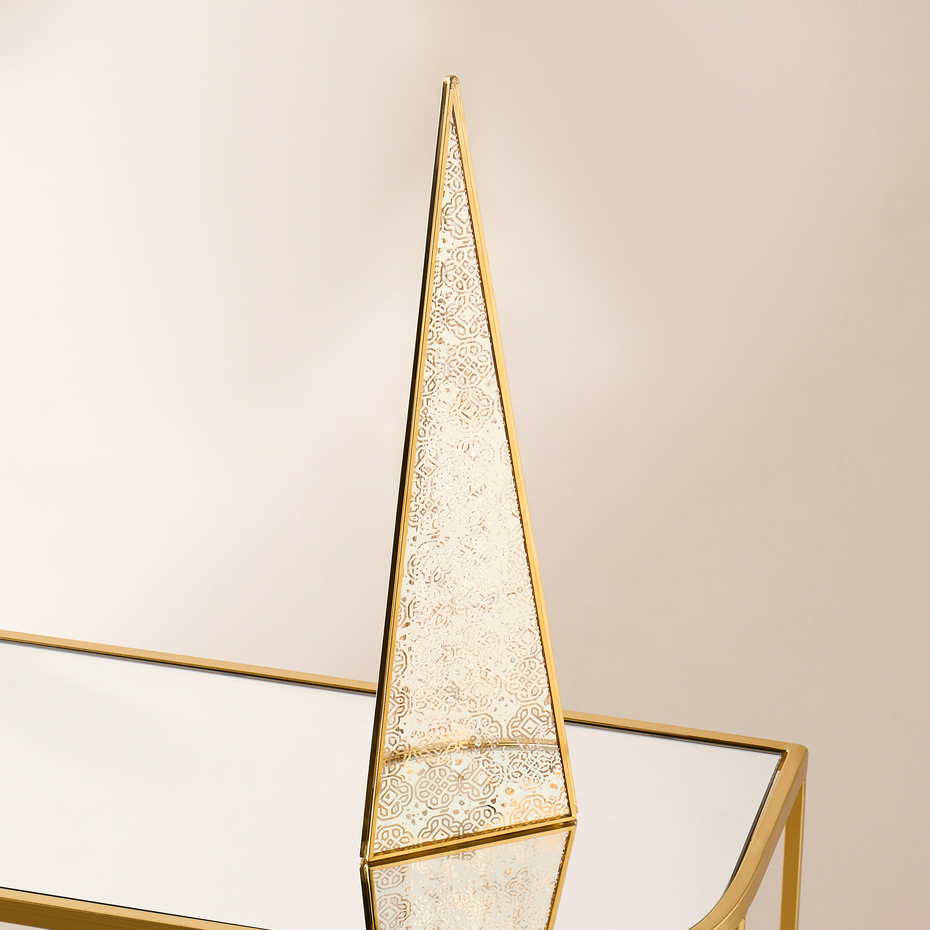 Printed LED Triangle Decorative Accent - 13x45x4 cms-household-decor-decorativeobjectsandsculptures-image-3