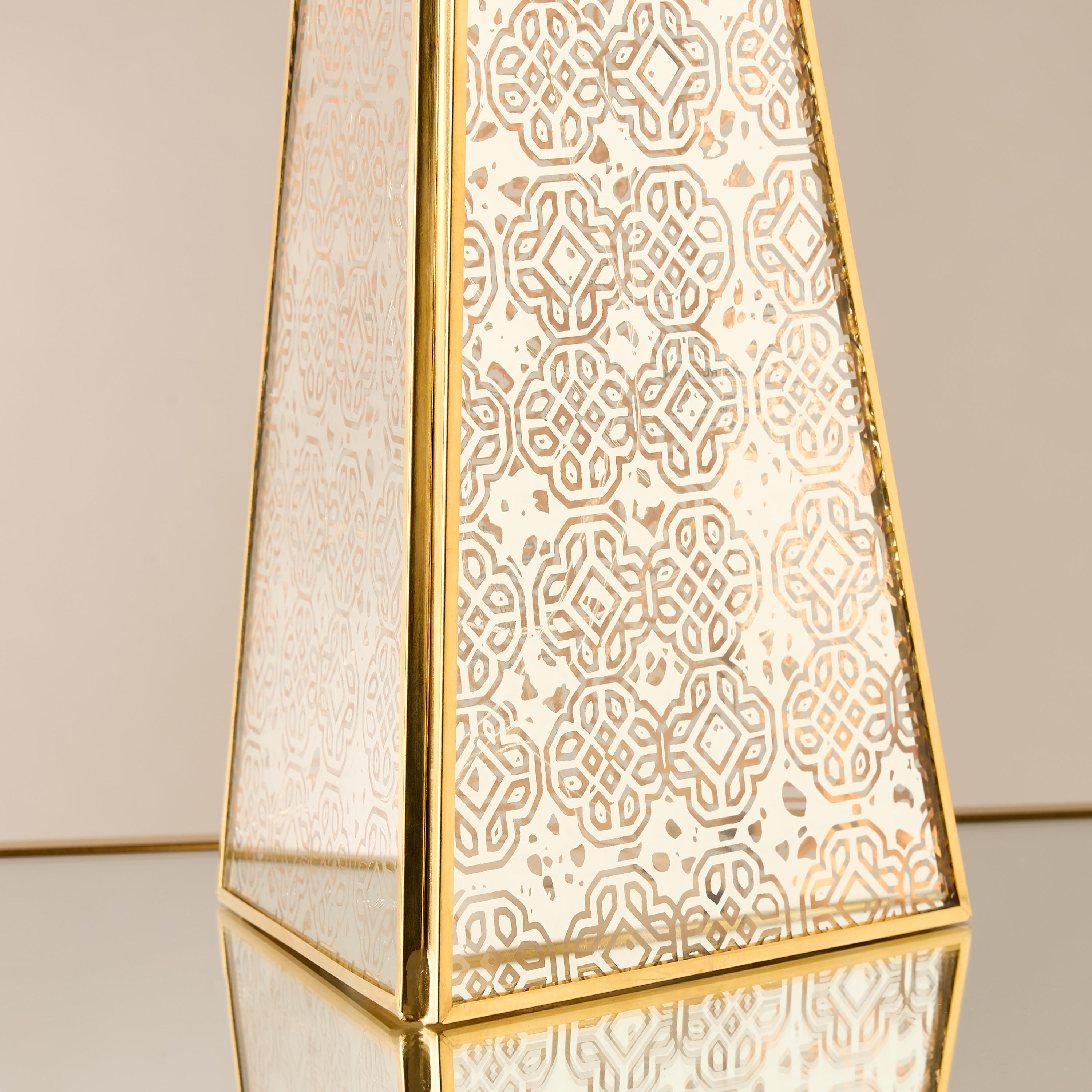Printed LED Triangle Decorative Accent - 13x45x4 cms-household-decor-decorativeobjectsandsculptures-image-4