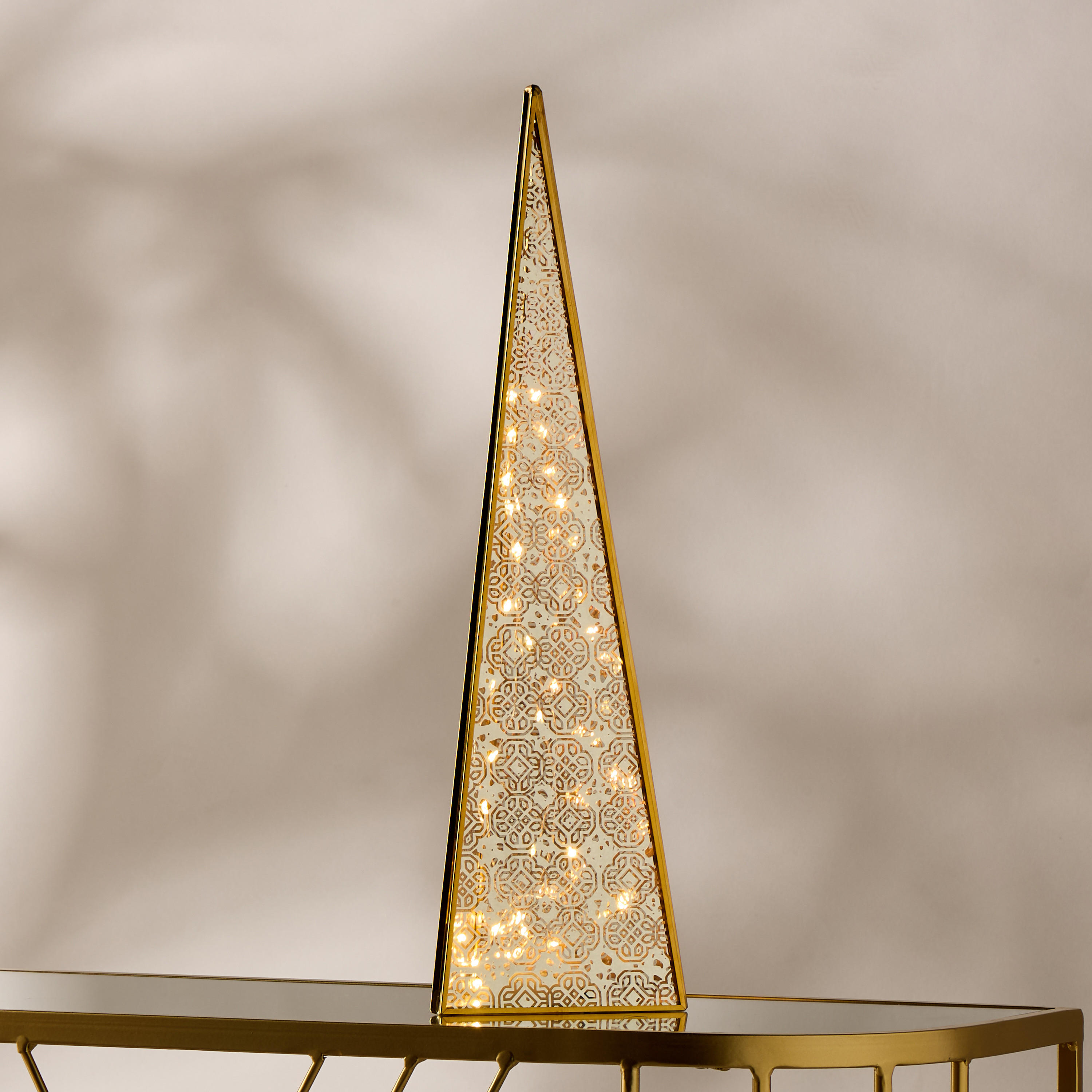 Printed LED Triangle Decorative Accent - 13x45x4 cms-household-decor-decorativeobjectsandsculptures-image-5