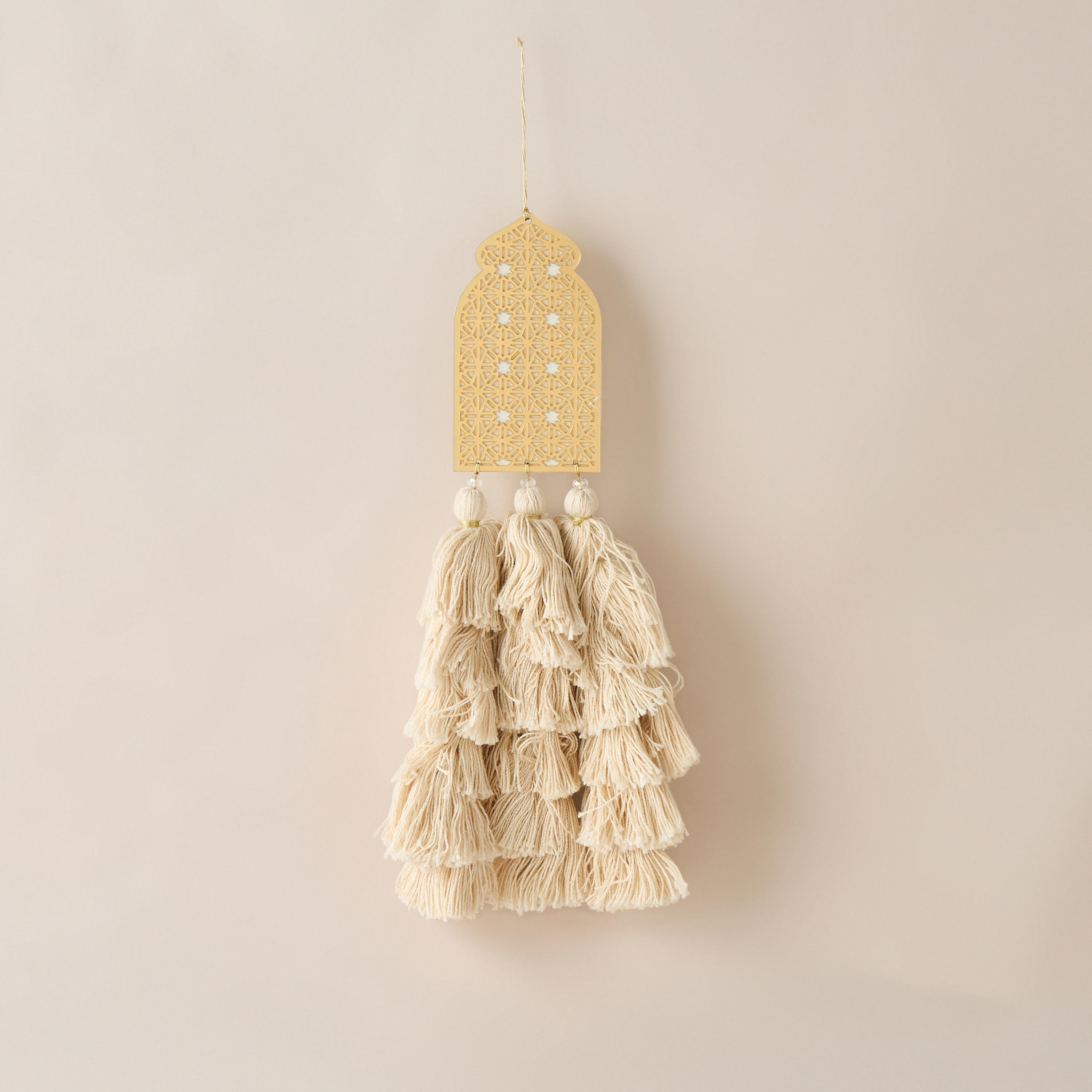 Lasercut Tassel Wall Hanging - 8x9 cms-household-decor-decorativeobjectsandsculptures-image-1