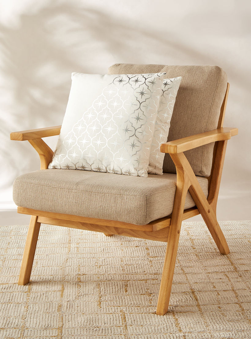 Star Print 2-Piece Filled Cushion Set - 45x45 cms-household-cushionsandthrows-filledcushions-decorativecushions-image-1
