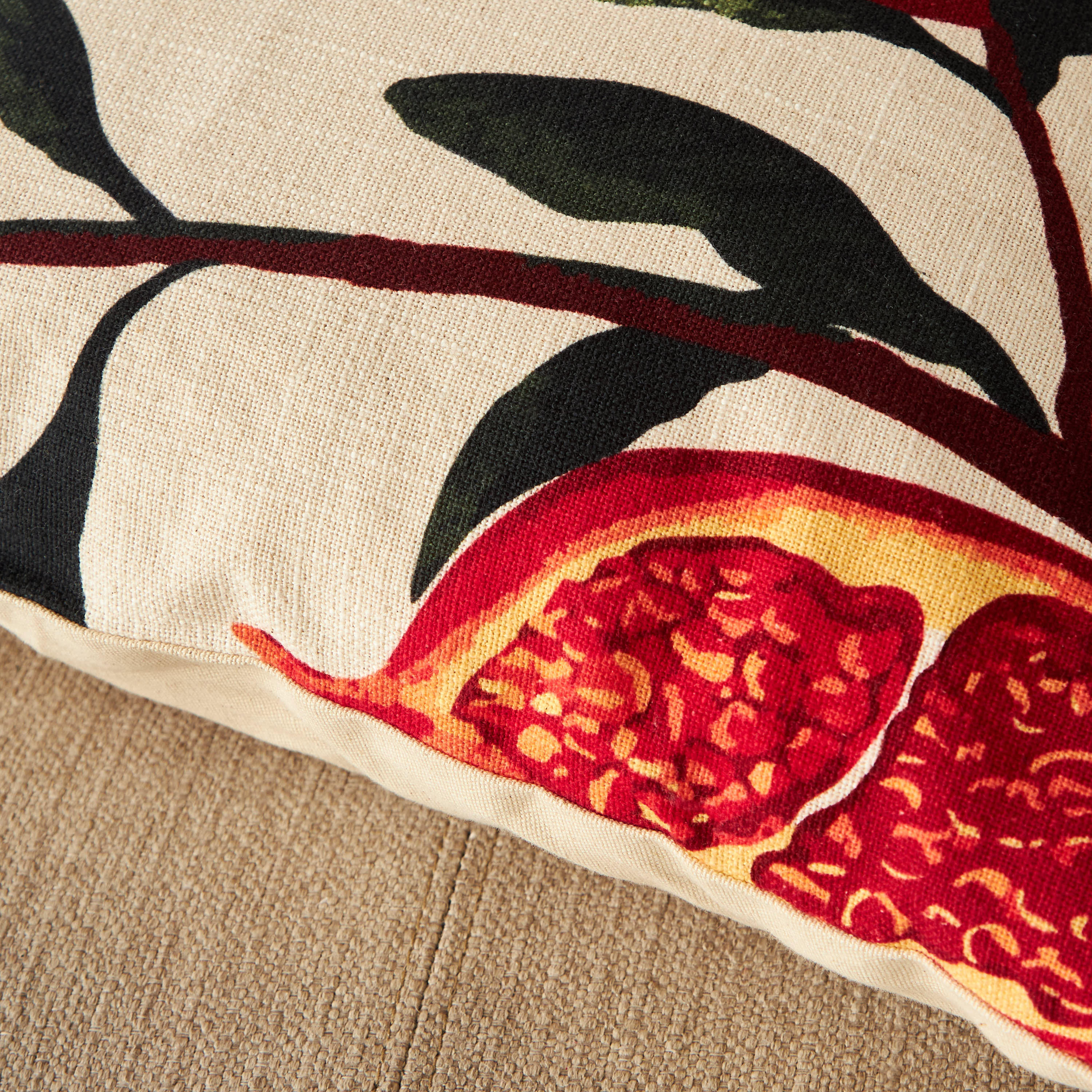 Pomegranate Print 2-Piece Filled Cushion Set - 45x45 cms-household-cushionsandthrows-filledcushions-decorativecushions-image-3