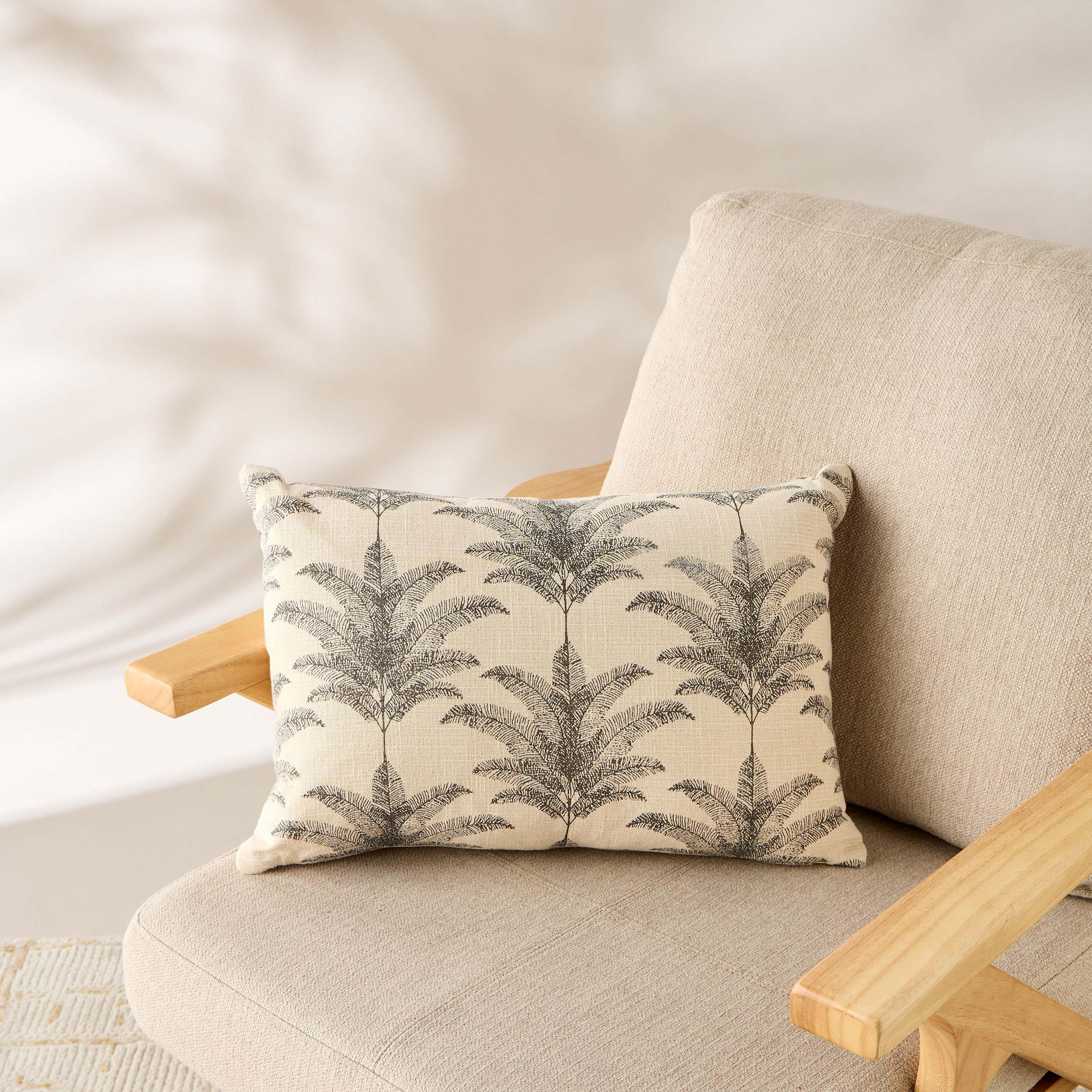 Palm Tree Print 2-Piece Filled Cushion Set - 35x50 cms-household-cushionsandthrows-filledcushions-decorativecushions-image-2