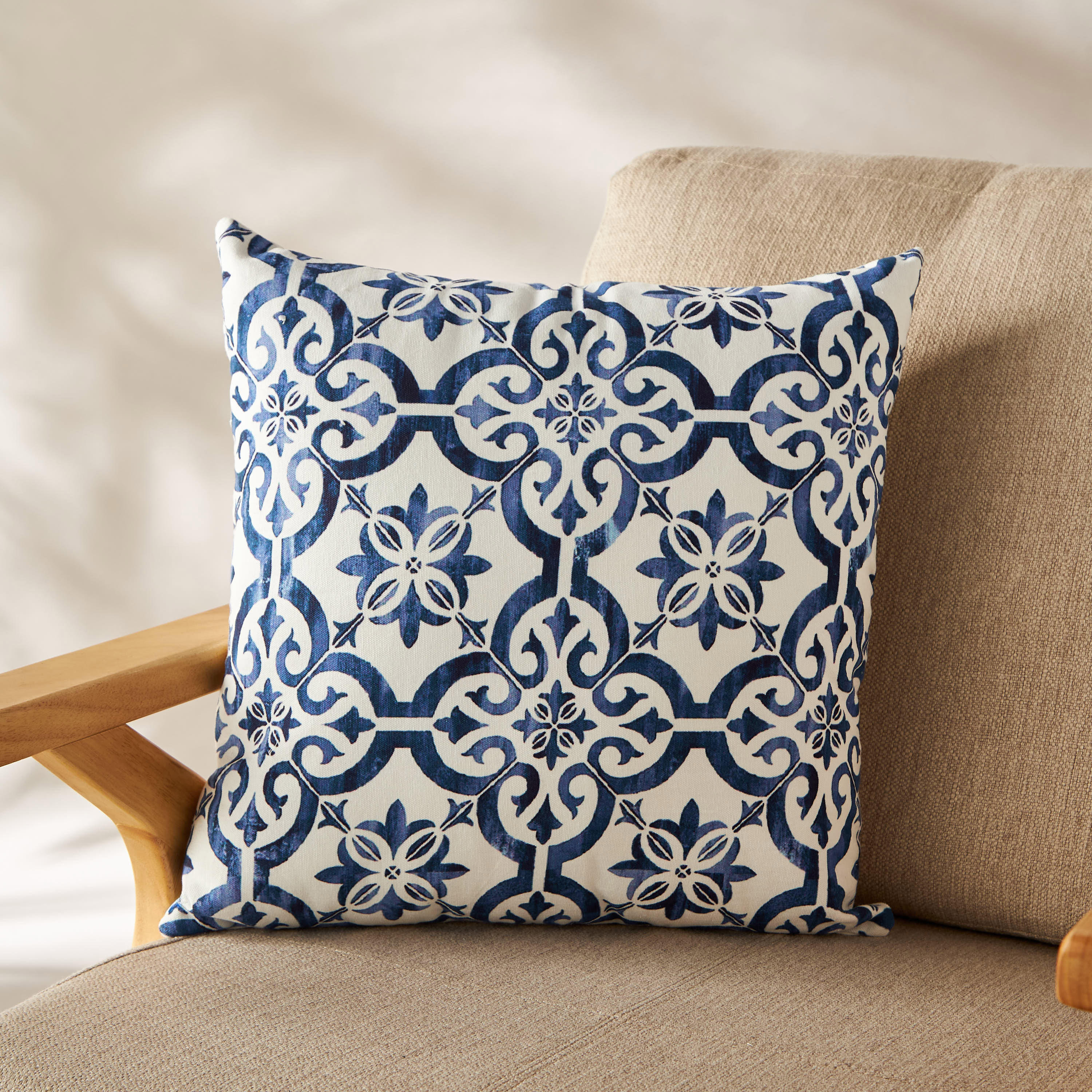 Printed 2-Piece Filled Cushion Set - 45x45 cms-household-cushionsandthrows-filledcushions-decorativecushions-image-2