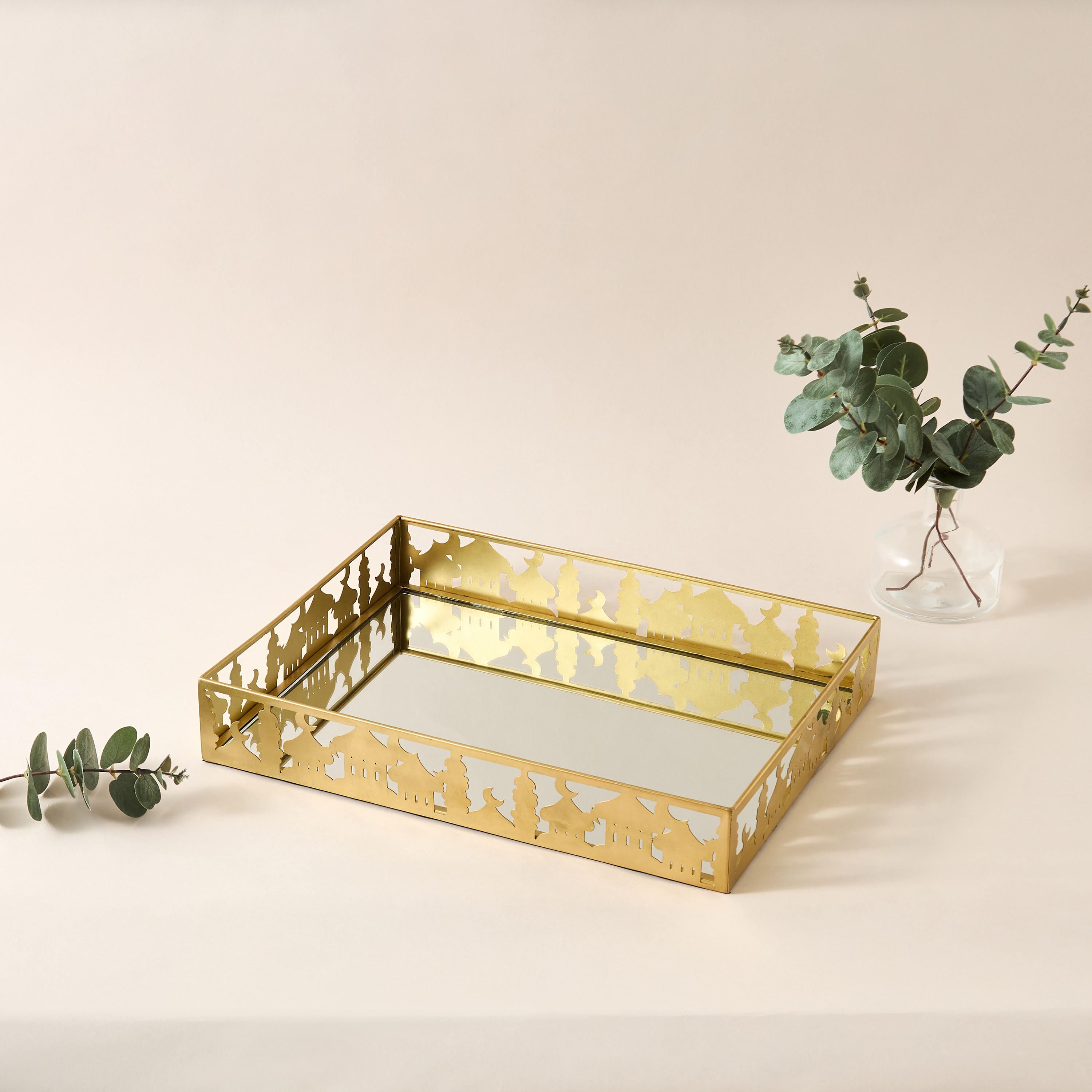 Decorative Mirror Tray - 37x20 cms-household-decor-boxesandtrays-image-2