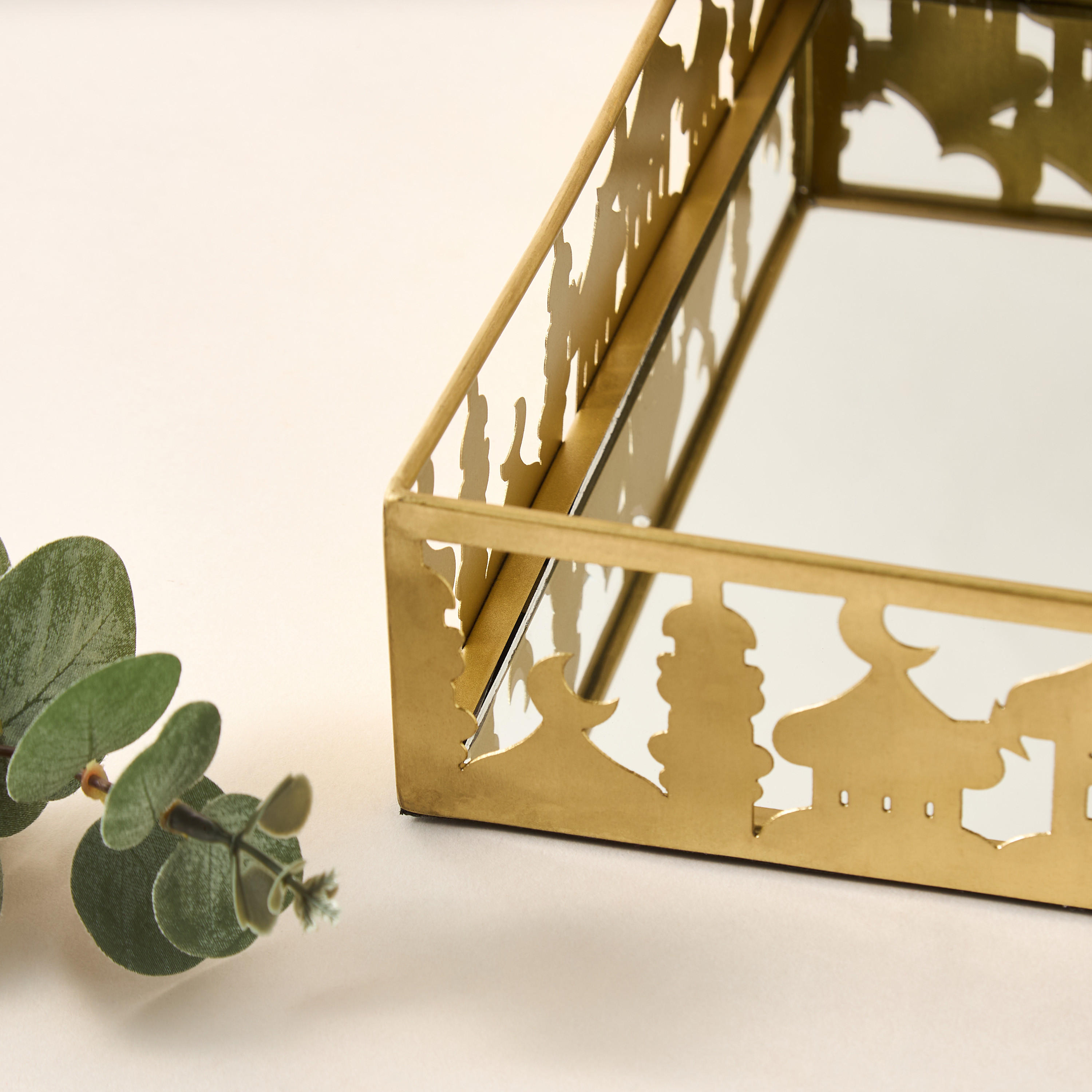 Decorative Mirror Tray - 37x20 cms-household-decor-boxesandtrays-image-3