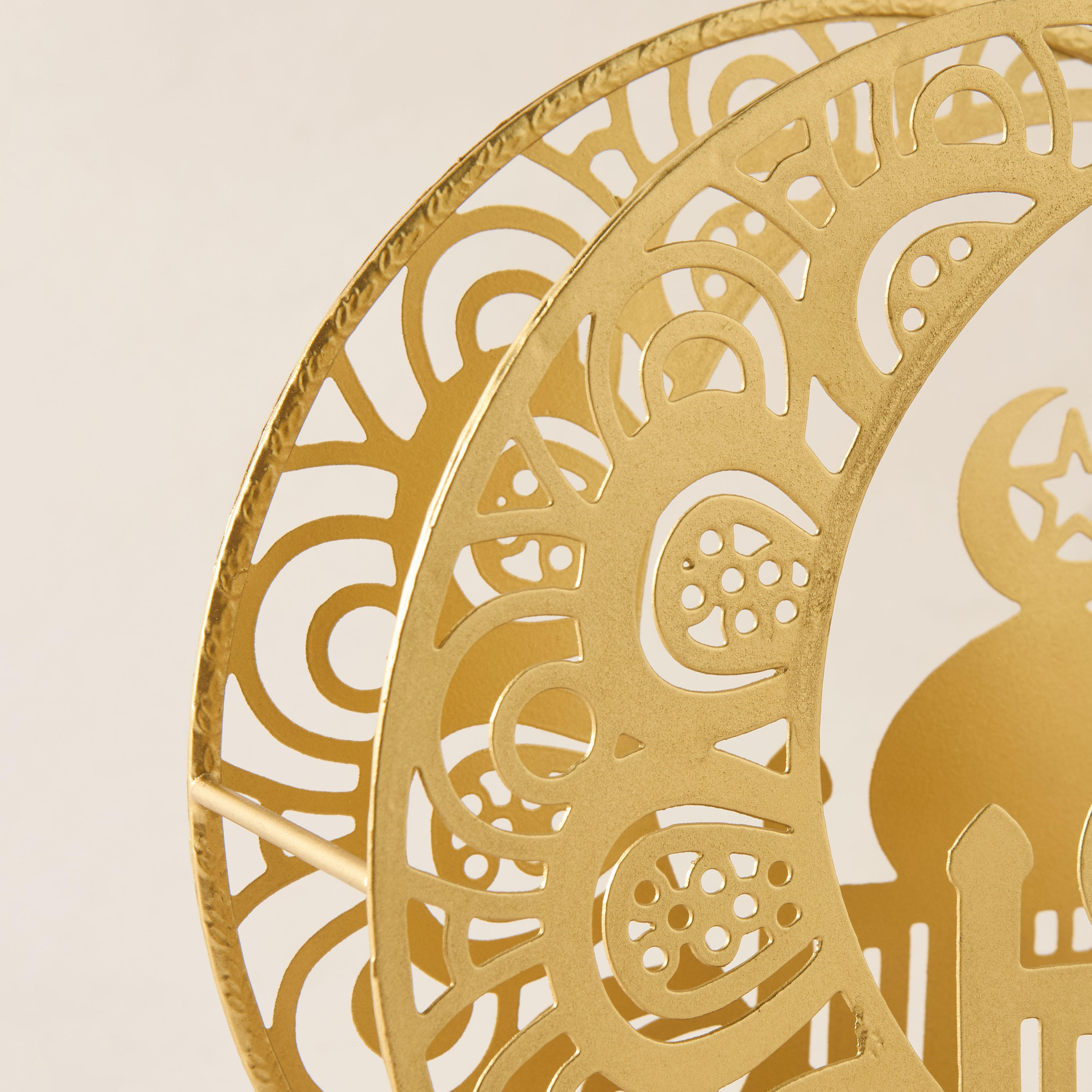 Decorative Crescent Accent Tealight Holder - 18x23 cms-household-decor-candleholdersandlanterns-image-3