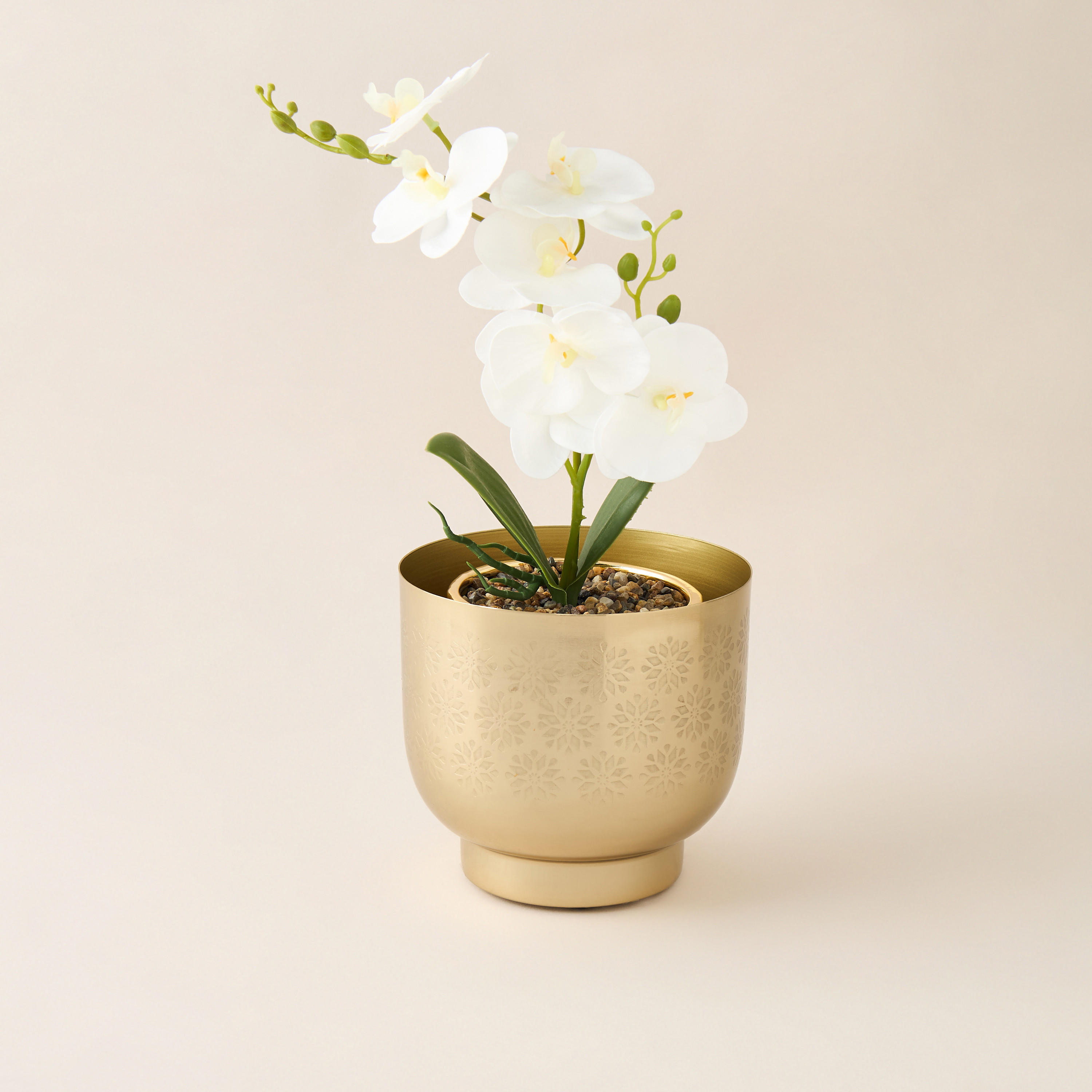 Textured Metallic Planter - 17x25 cms-household-gardenandoutdoor-potsandplanters-image-2