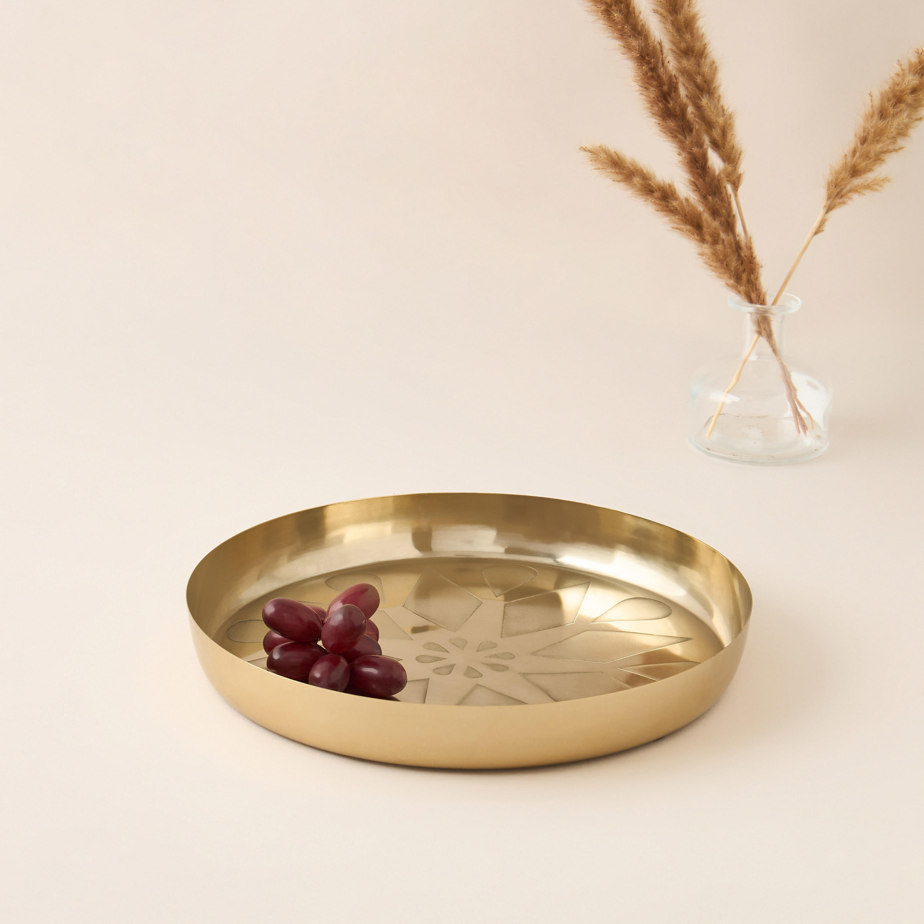 Star Textured Metallic Bowl - 30x12 cms-household-decor-vasesandbowls-image-2