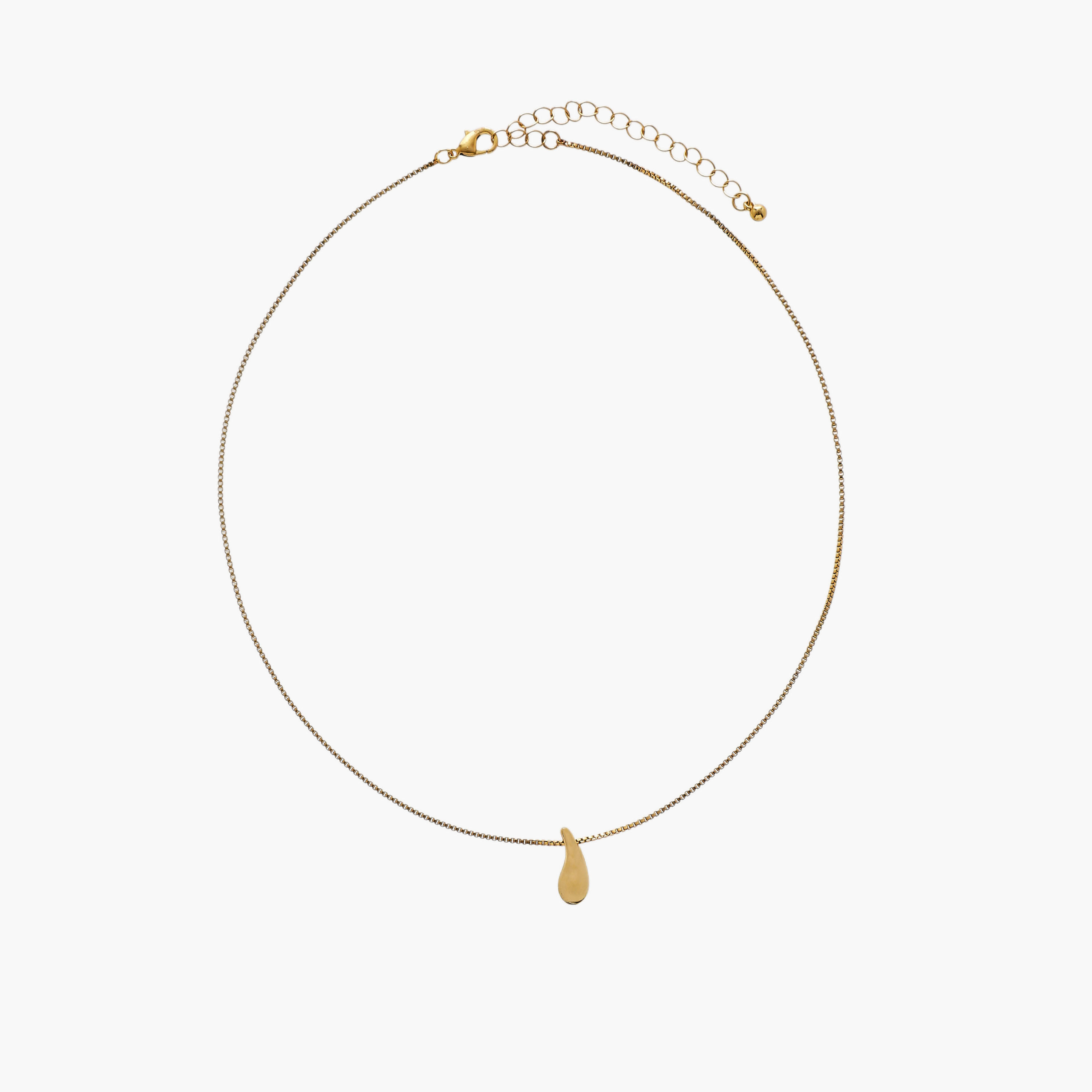 Metal Teardrop Pendant Necklace-women-watchesandjewellery-jewellery-necklacesandpendants-image-1