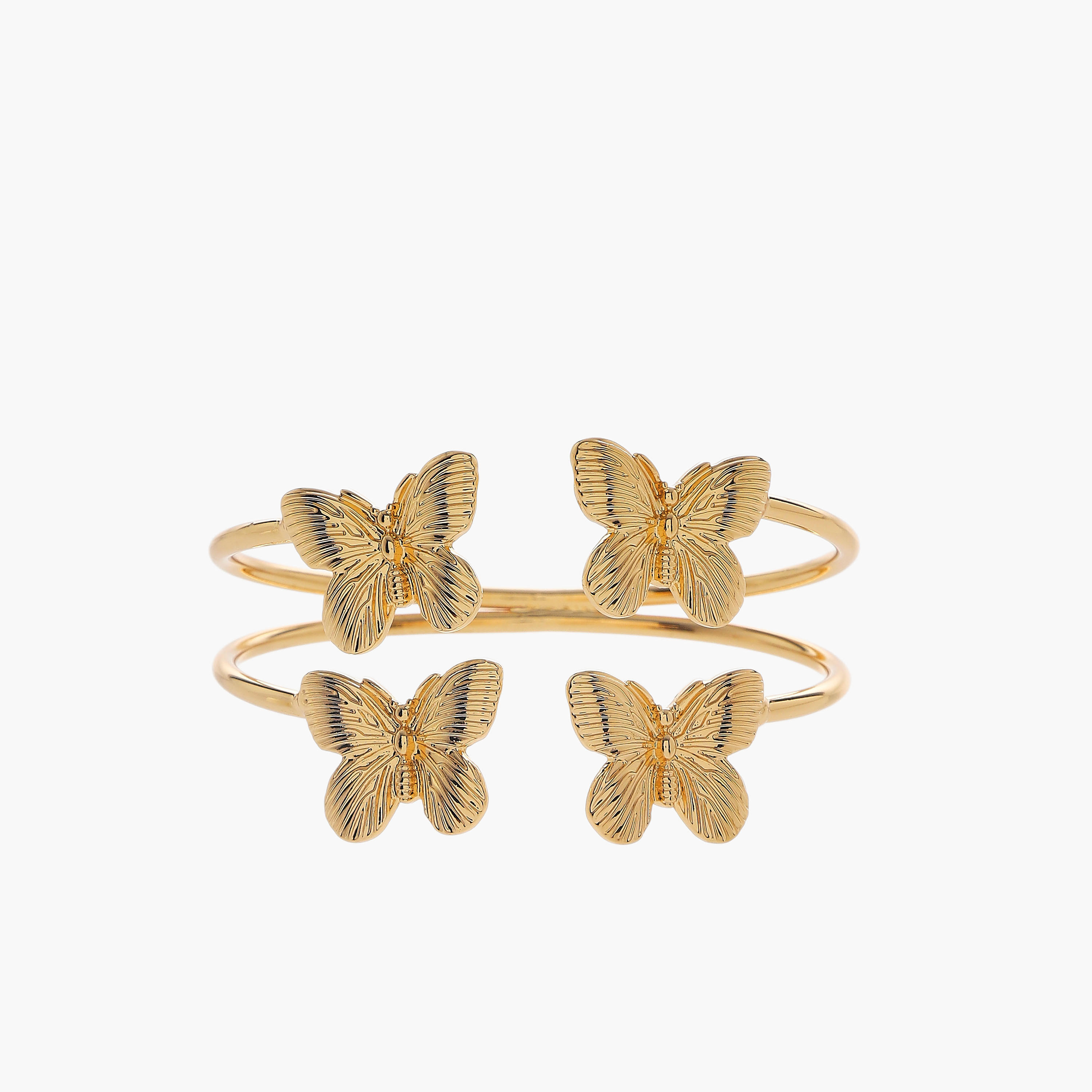 Metal Butterfly Accent Cuff Bracelet-women-watchesandjewellery-jewellery-banglesandbracelets-image-1