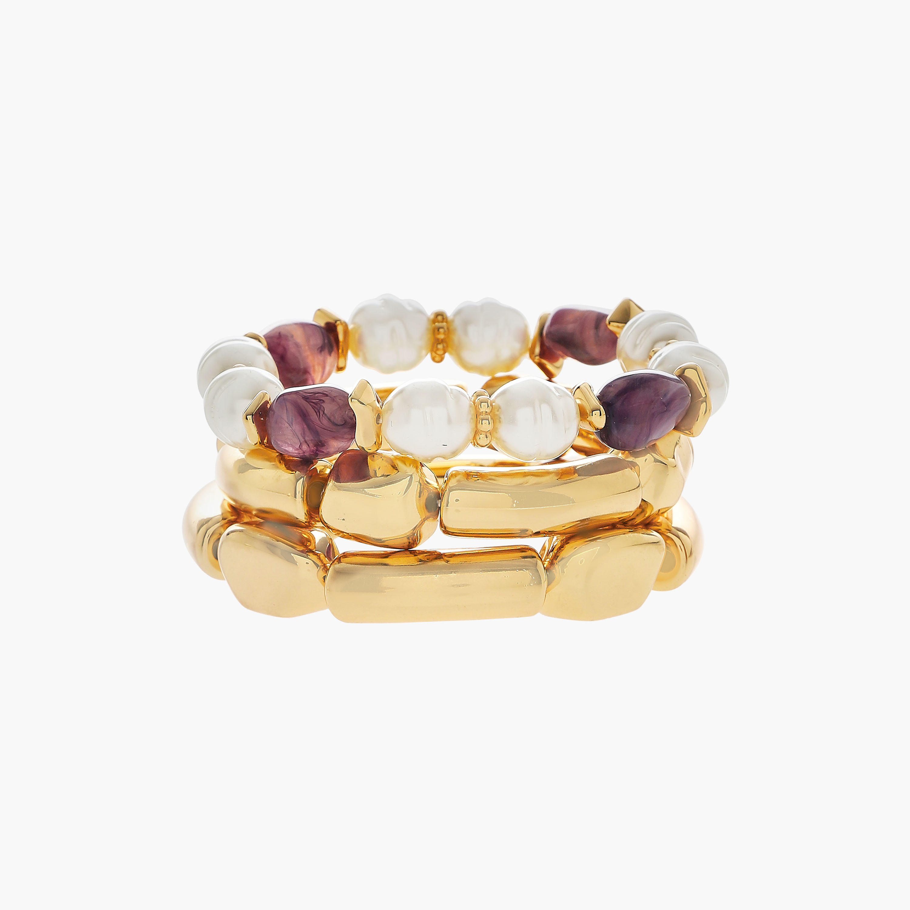 أساور خرز معدن - عبوة 3 قطع-women-watchesandjewellery-jewellery-banglesandbracelets-image-1