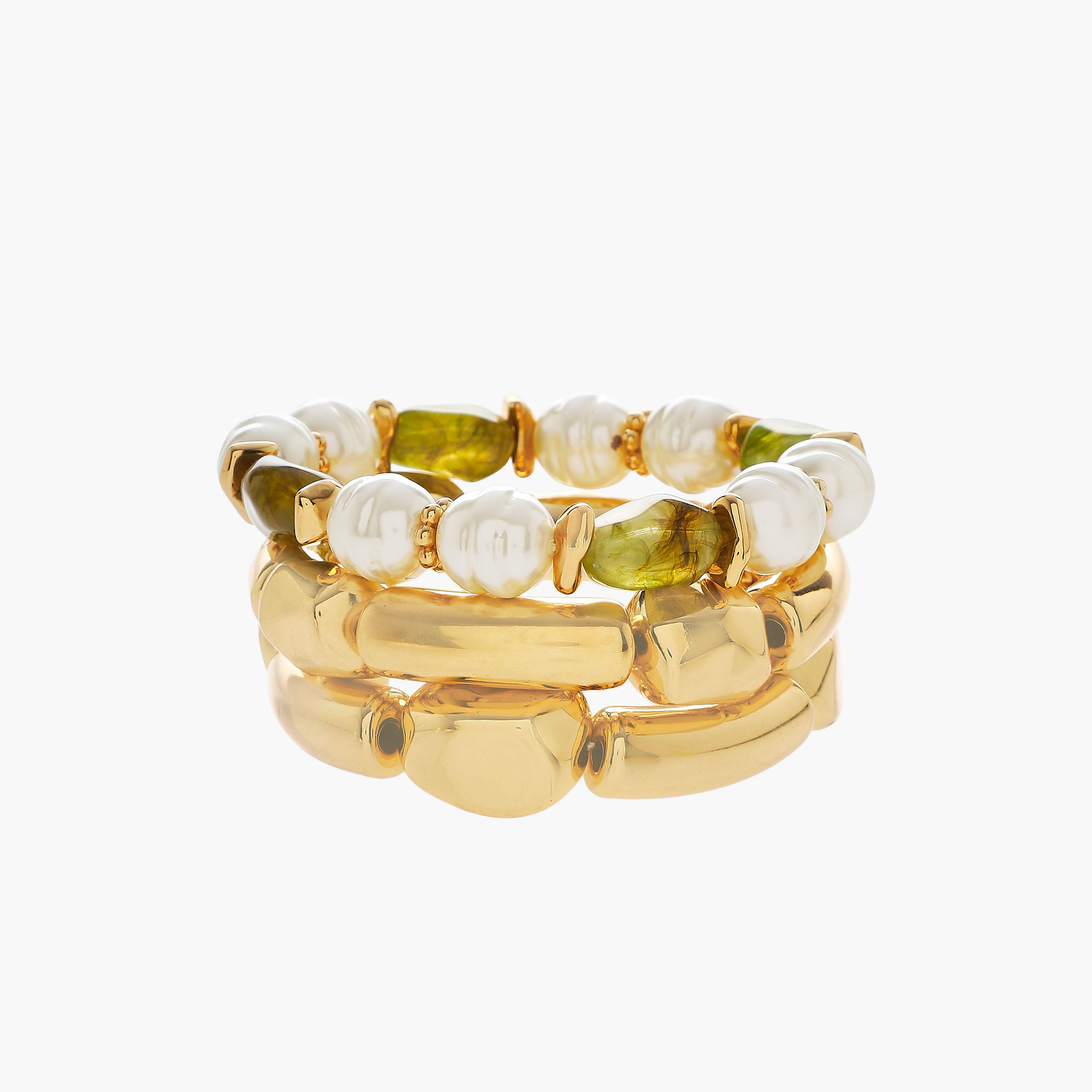 أساور خرز ومعدن - عبوة 3 قطع-women-watchesandjewellery-jewellery-banglesandbracelets-image-1