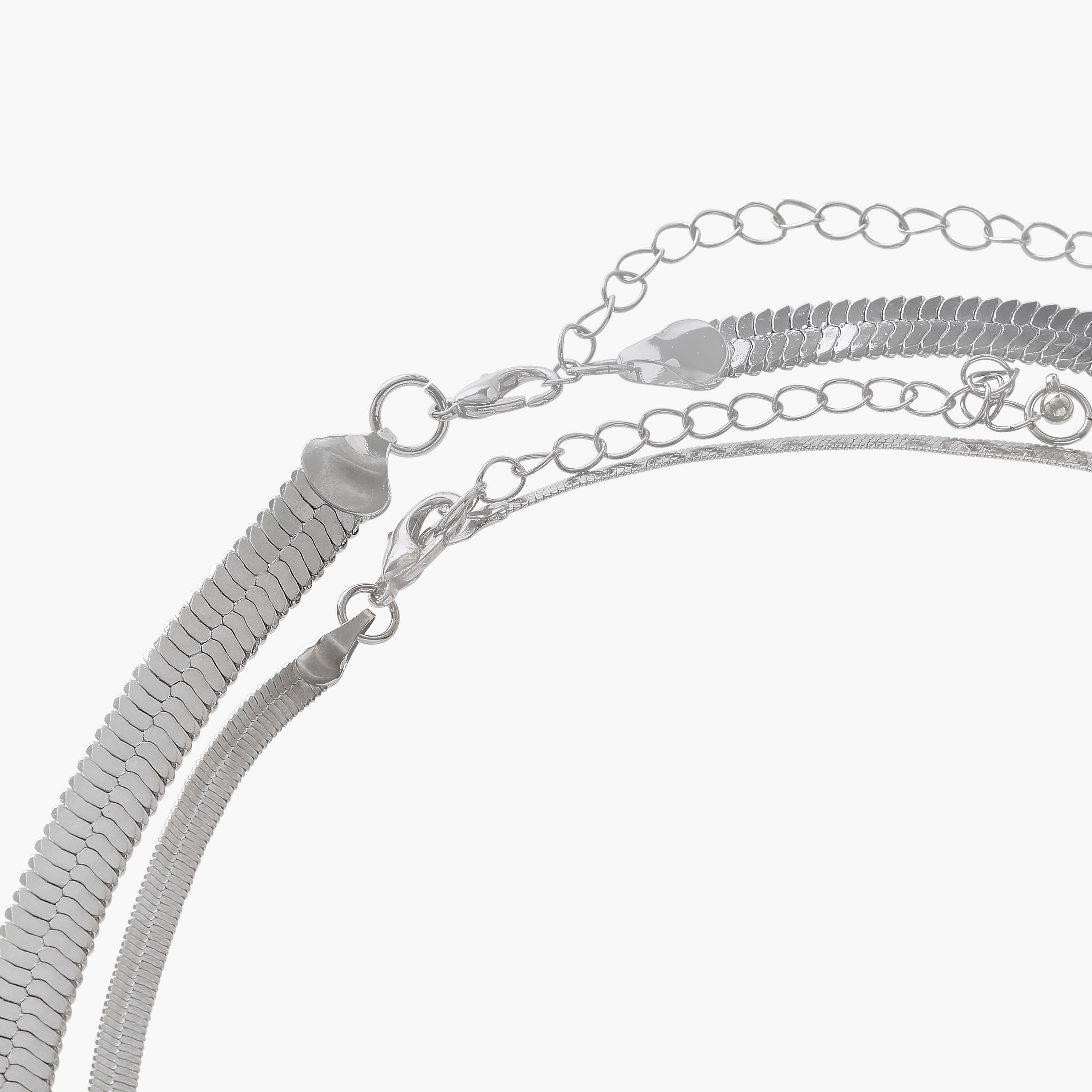 Metallic Collar Necklace - Set of 2-women-watchesandjewellery-jewellery-necklacesandpendants-image-4