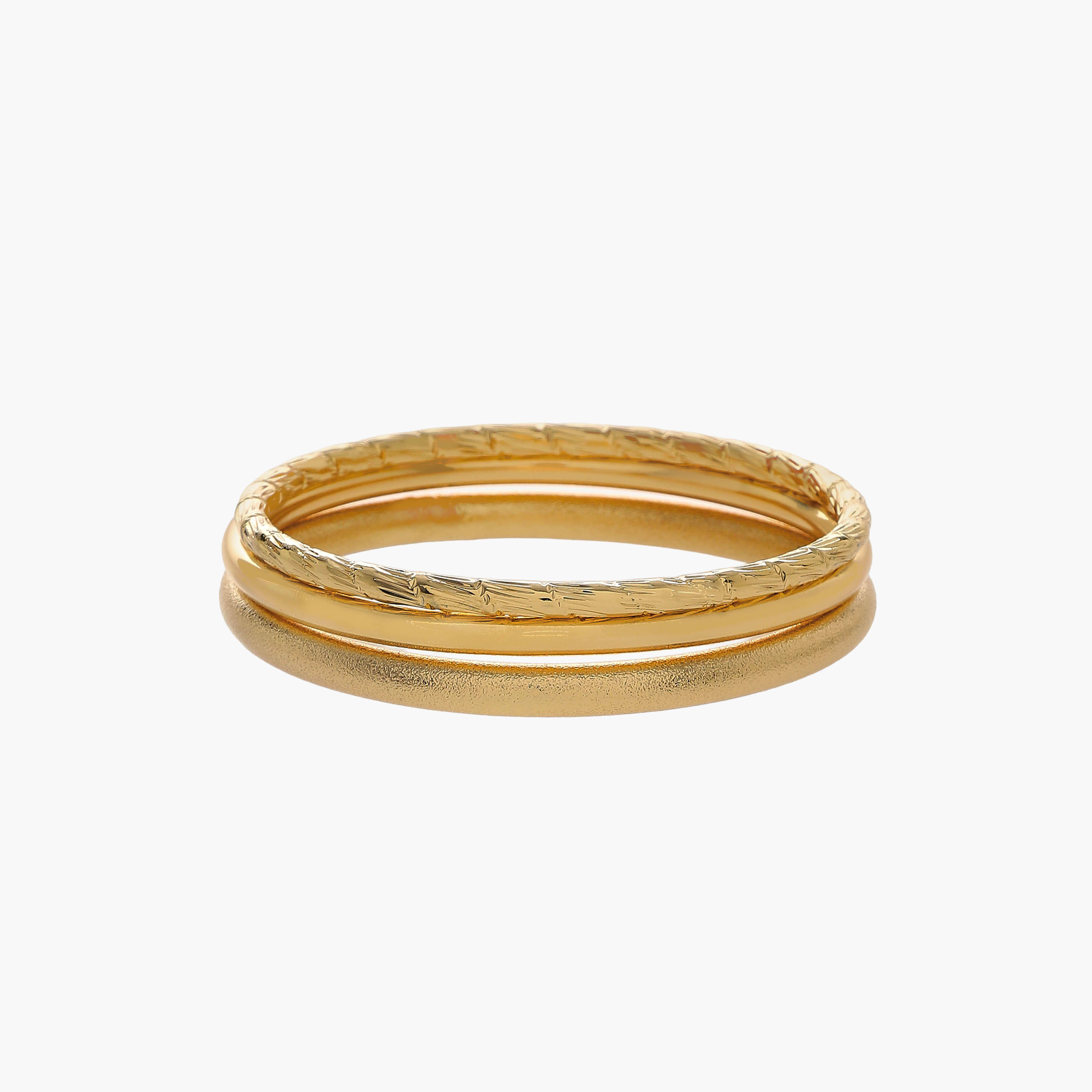 أساور معدنية متنوعة - 3 قطع-women-watchesandjewellery-jewellery-banglesandbracelets-image-1