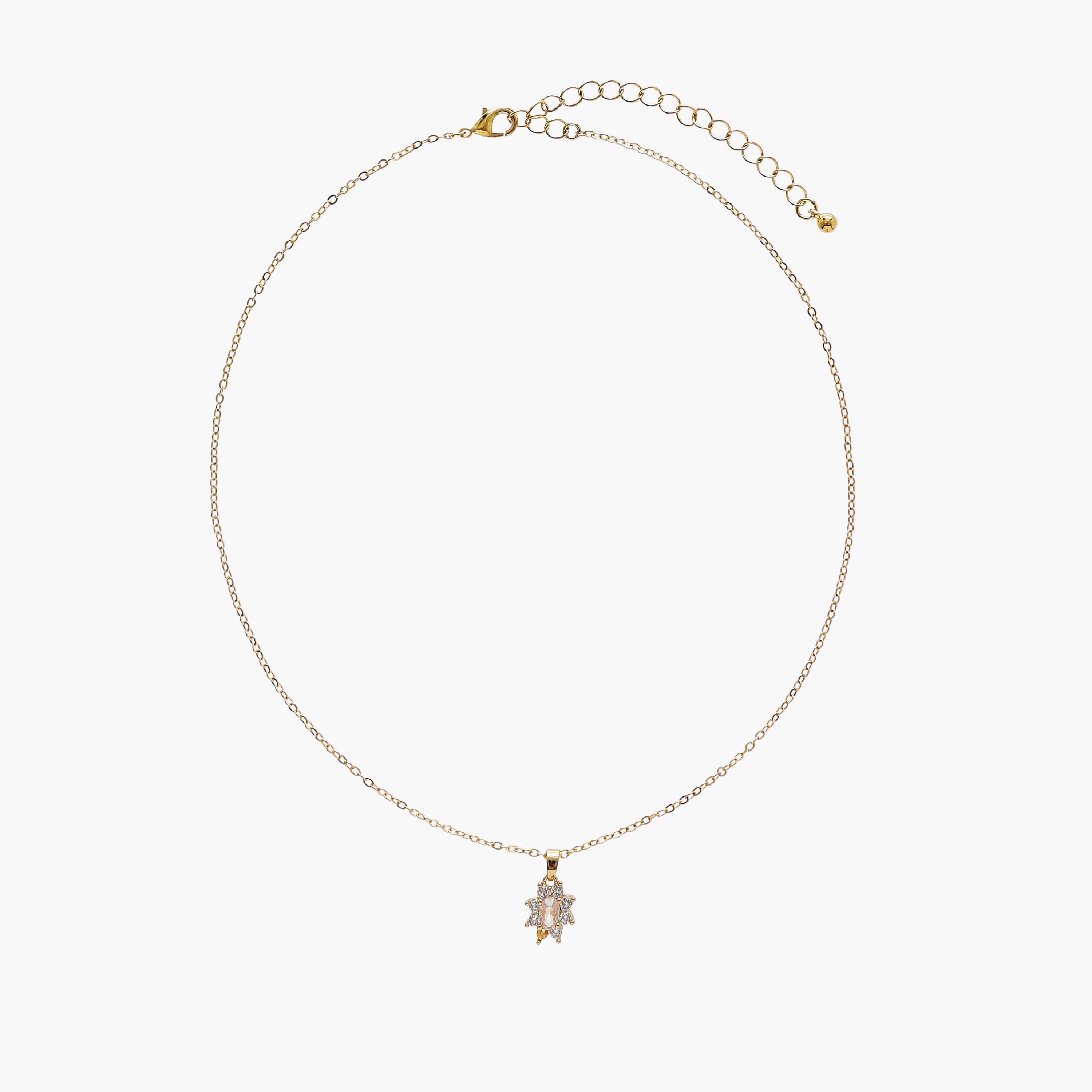 عقد معدني مزين بدلاية-women-watchesandjewellery-jewellery-necklacesandpendants-image-1