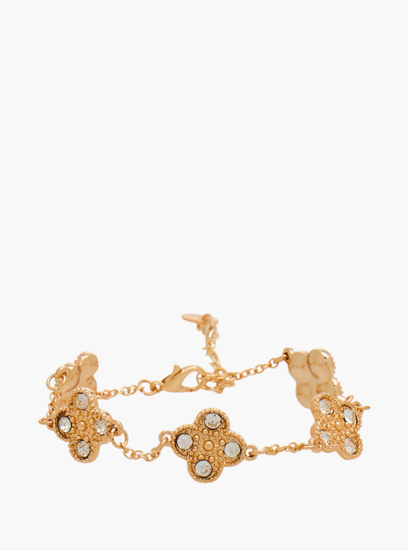 Gold Tone Clover Charm Bracelet-women-watchesandjewellery-jewellery-banglesandbracelets-image-2