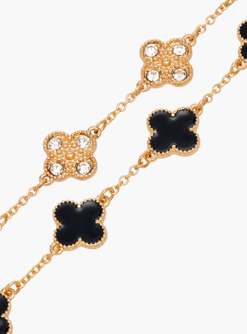 Gold Tone Clover Charm Bracelet-women-watchesandjewellery-jewellery-banglesandbracelets-image-6