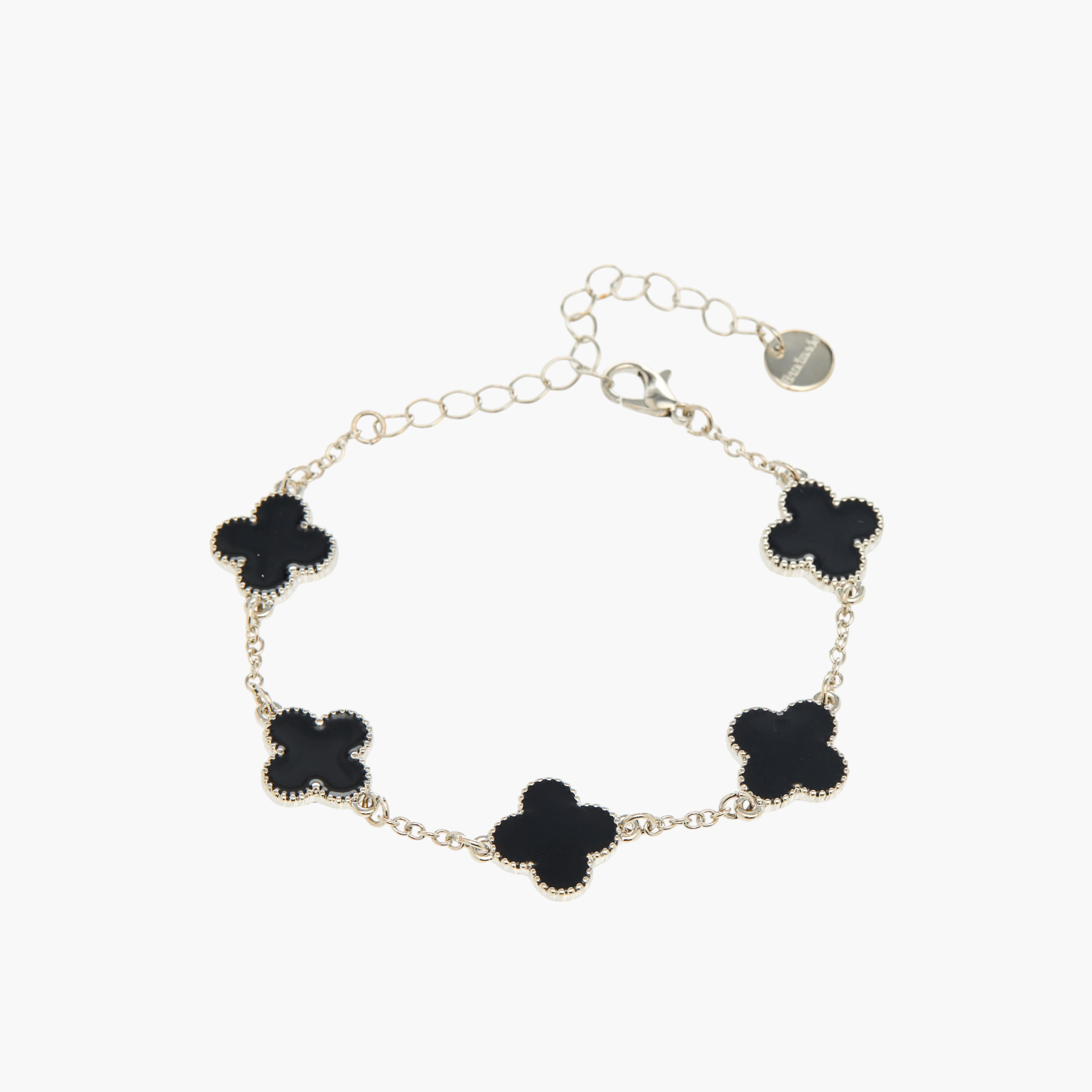 Silver Tone Clover Charm Bracelet-women-watchesandjewellery-jewellery-banglesandbracelets-image-1
