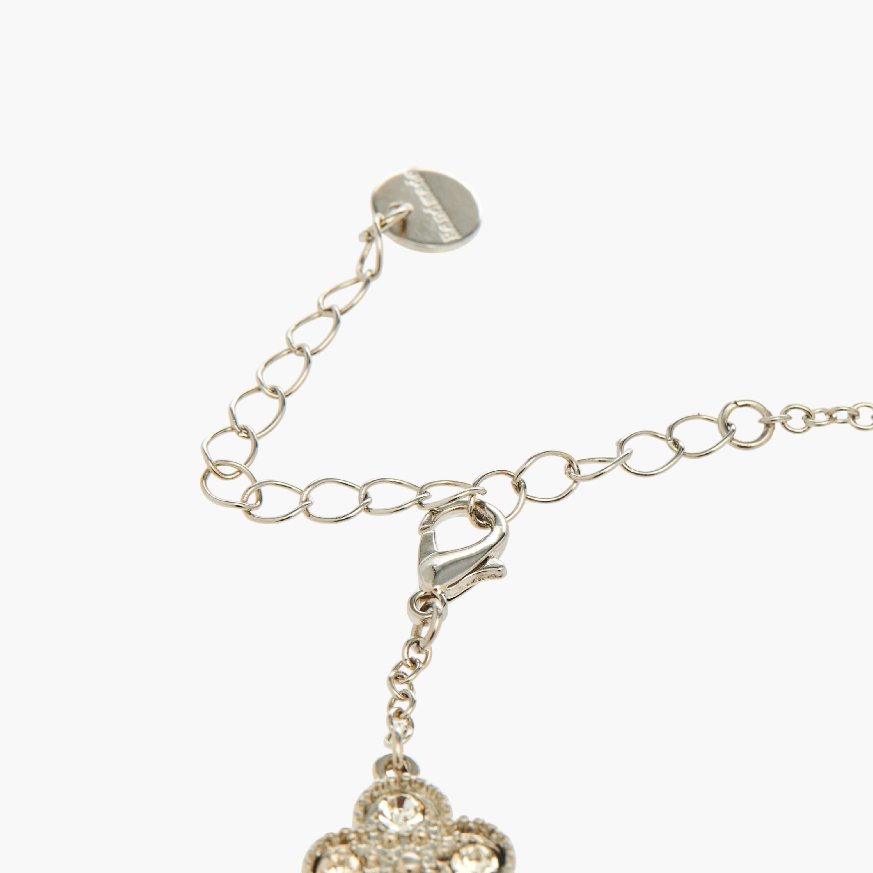 Silver Tone Clover Charm Bracelet-women-watchesandjewellery-jewellery-banglesandbracelets-image-6