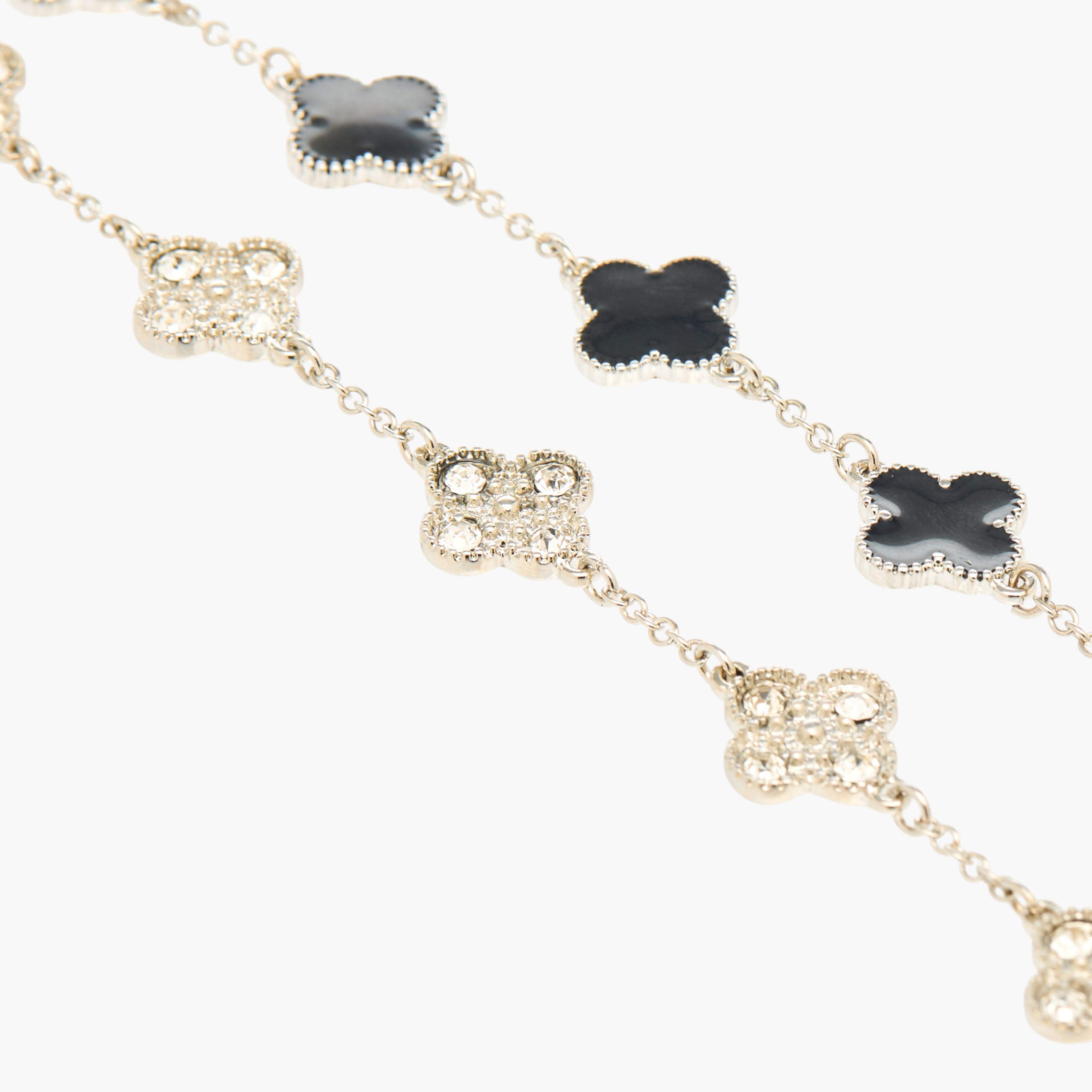 Silver Tone Clover Charm Bracelet-women-watchesandjewellery-jewellery-banglesandbracelets-image-7