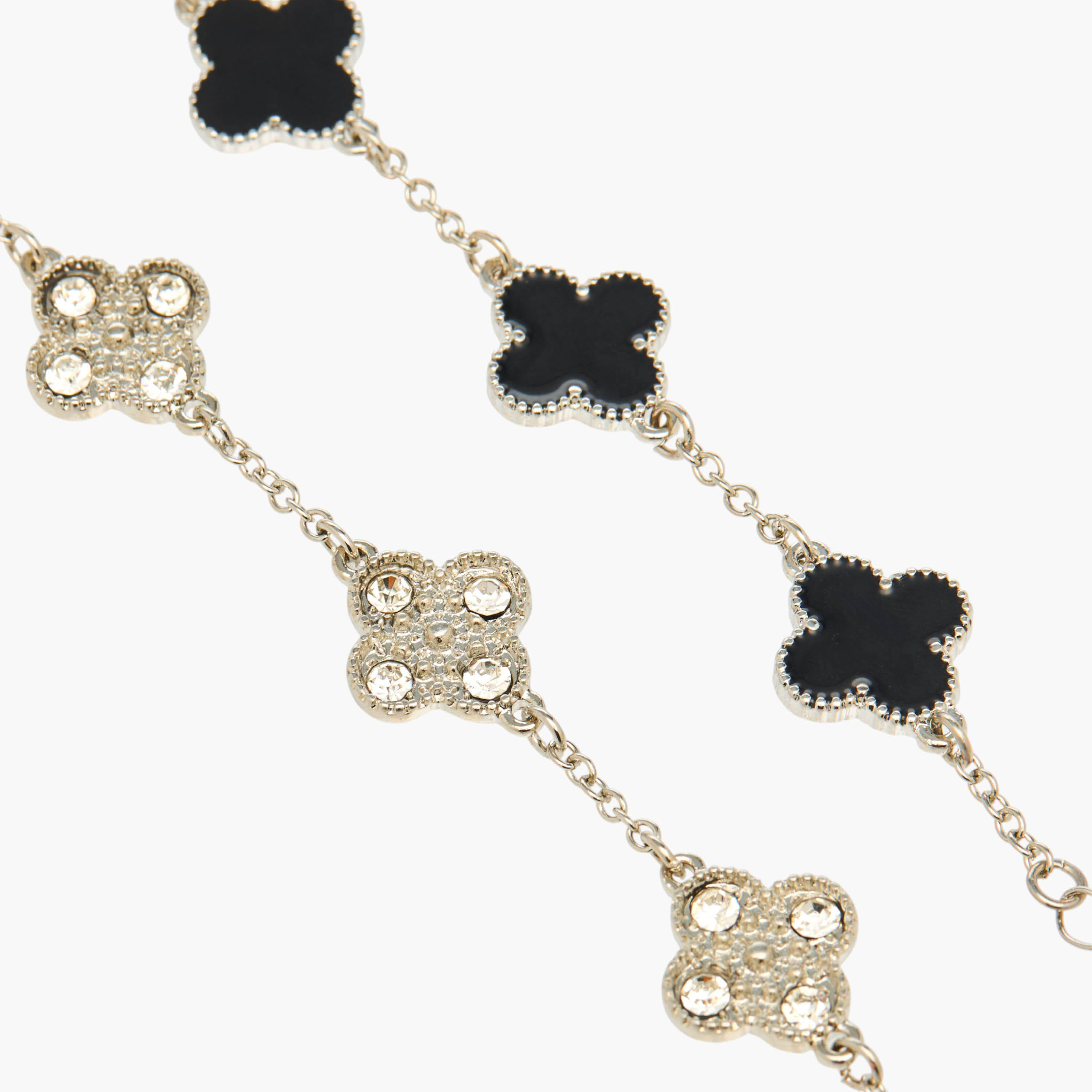 Silver Tone Clover Charm Bracelet-women-watchesandjewellery-jewellery-banglesandbracelets-image-8