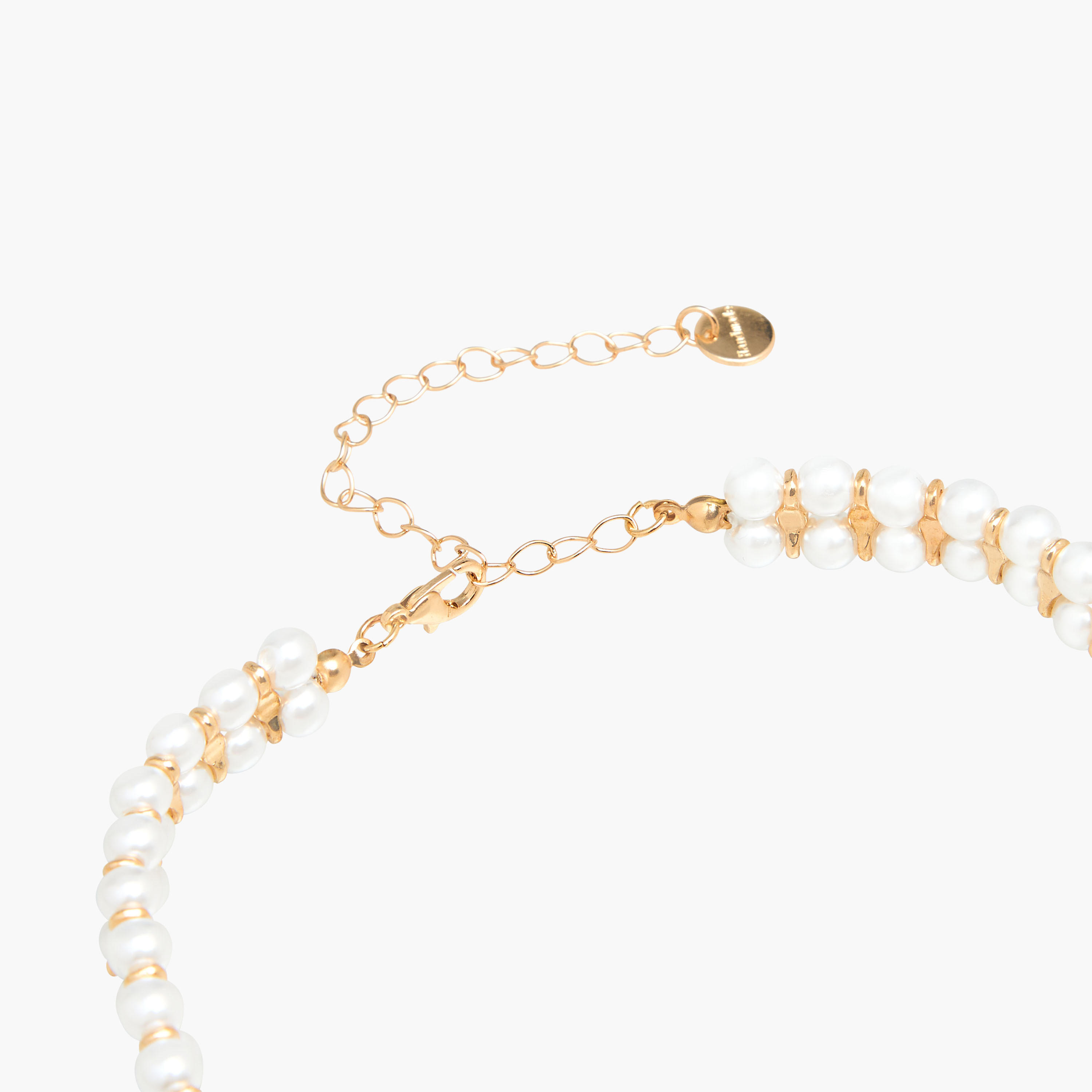 Metallic Pearl Embellished Choker Necklace-women-watchesandjewellery-jewellery-necklacesandpendants-image-4