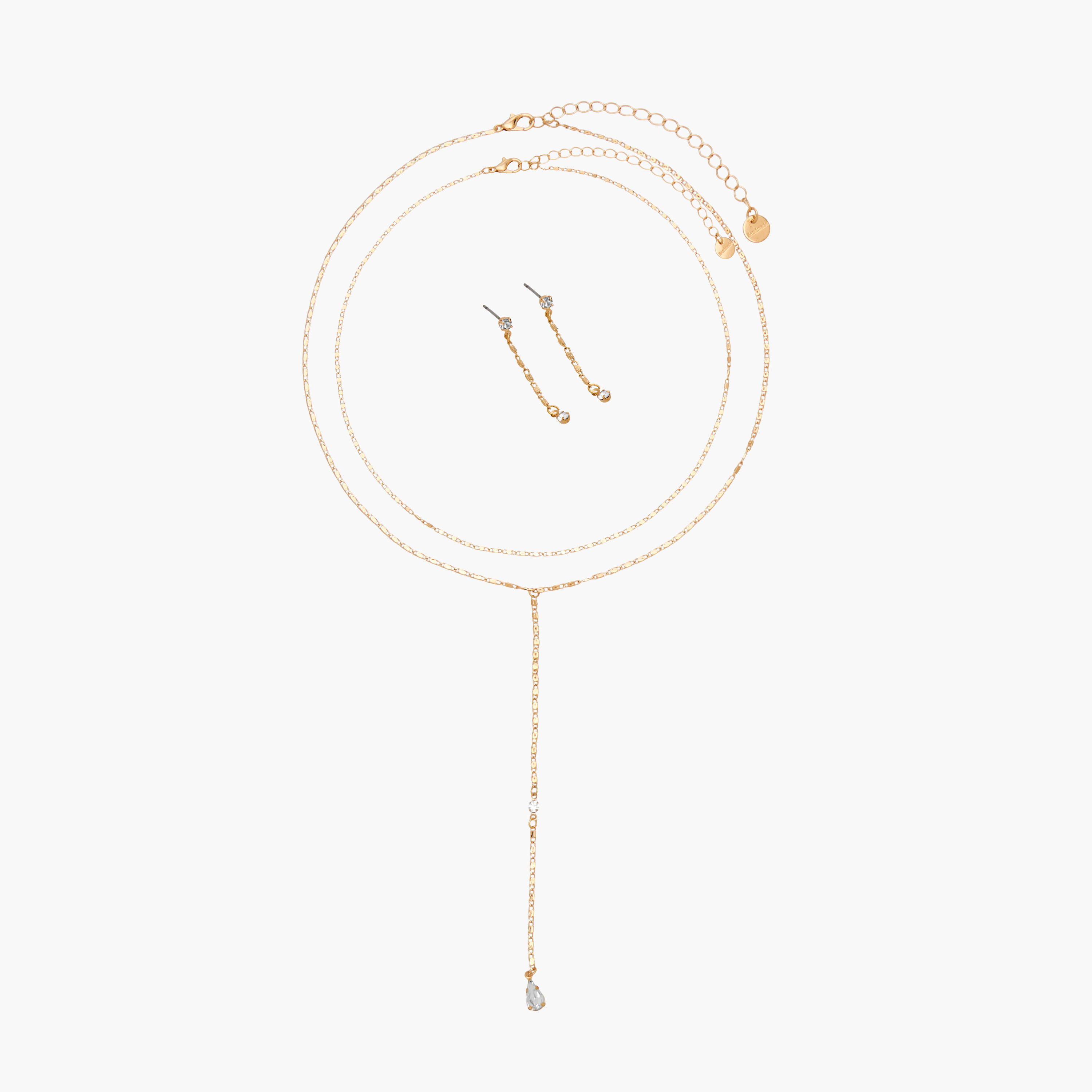 Set of 3- Metallic Necklace and Earrings-women-watchesandjewellery-jewellery-jewellerysets-image-1
